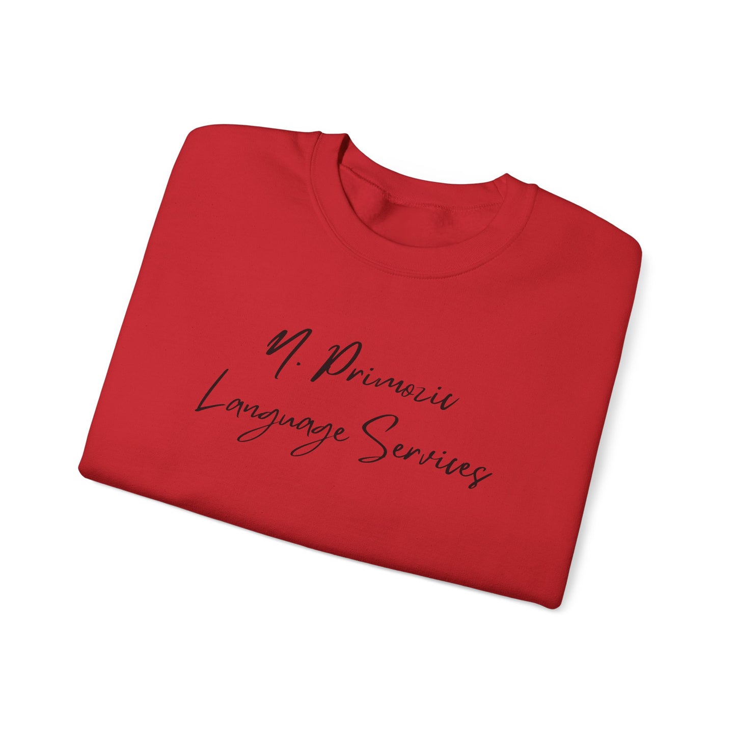 N. Primozic Language Services Sweatshirt Black Font