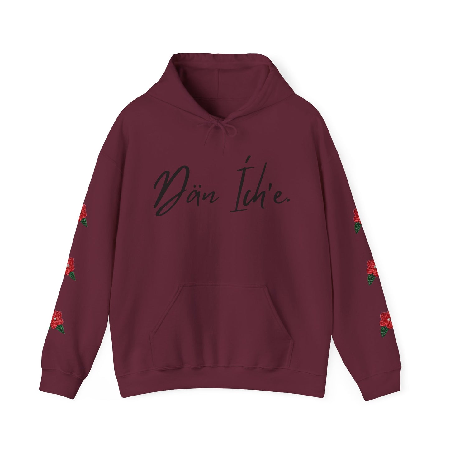 "I am Dän" Red Flower Hoodie