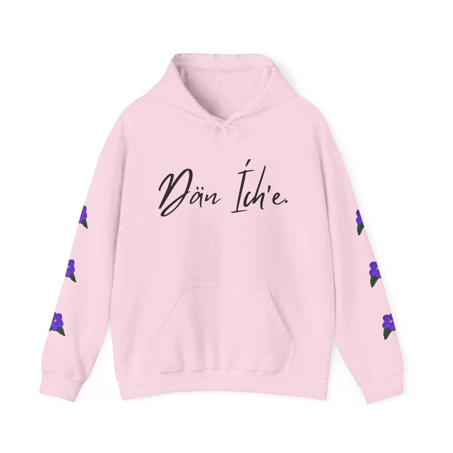 "I am Dän" Hoodie Purple Flower