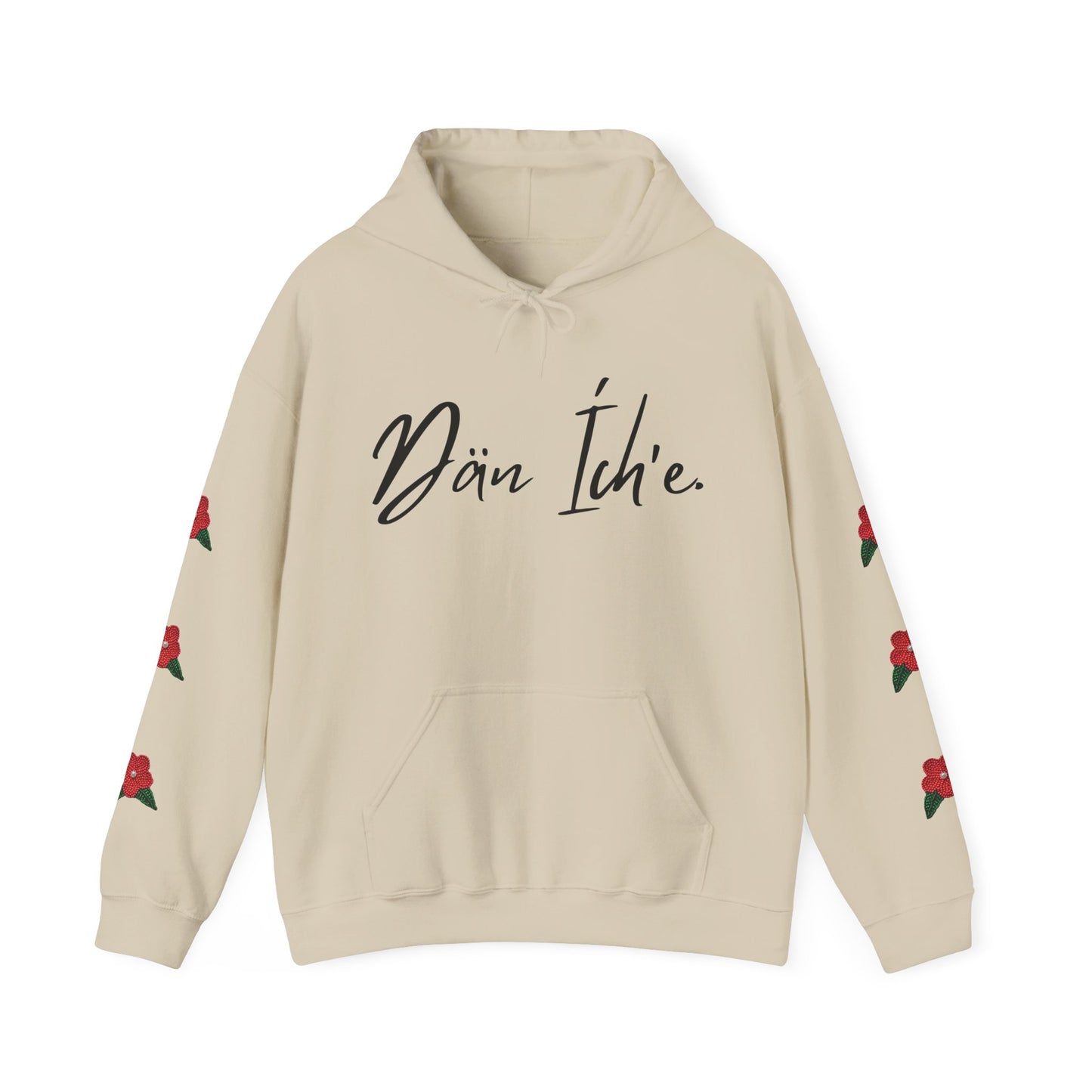 "I am Dän" Red Flower Hoodie
