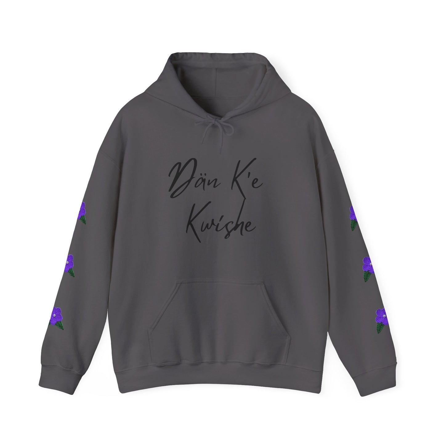 "I Speak Southern Tutchone" Purple Flower Hoodie