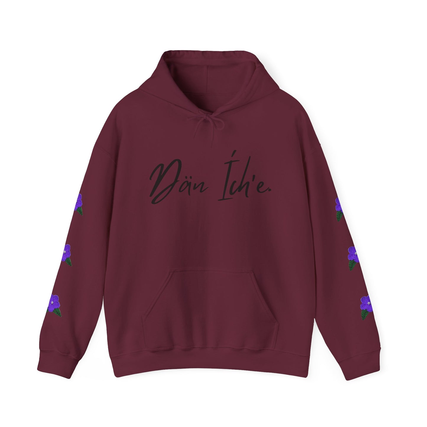 "I am Dän" Hoodie Purple Flower