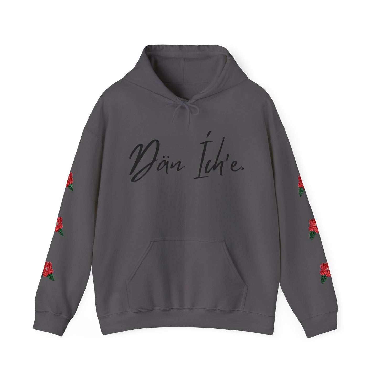 "I am Dän" Red Flower Hoodie