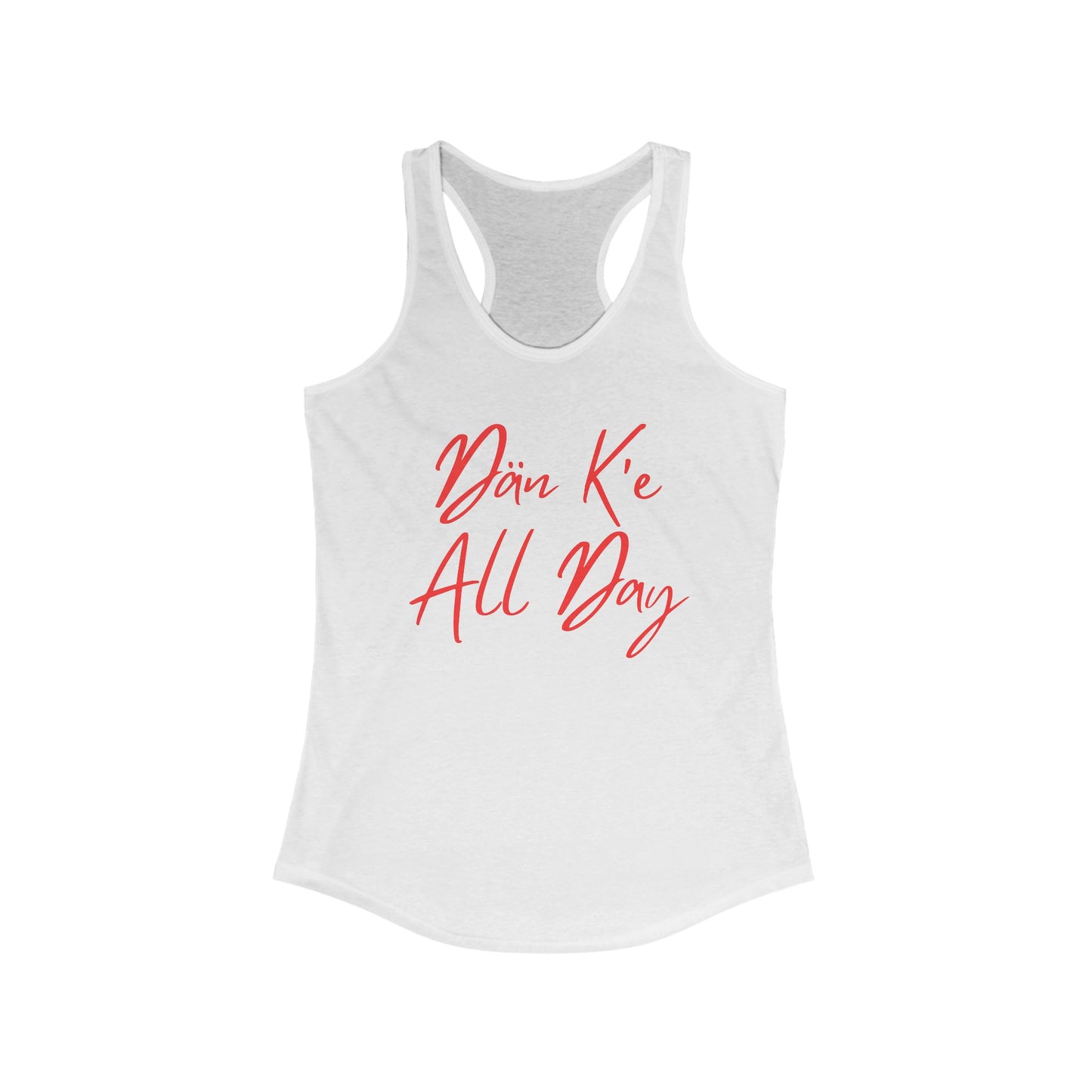 Dän K’e All Day Tank Red Font