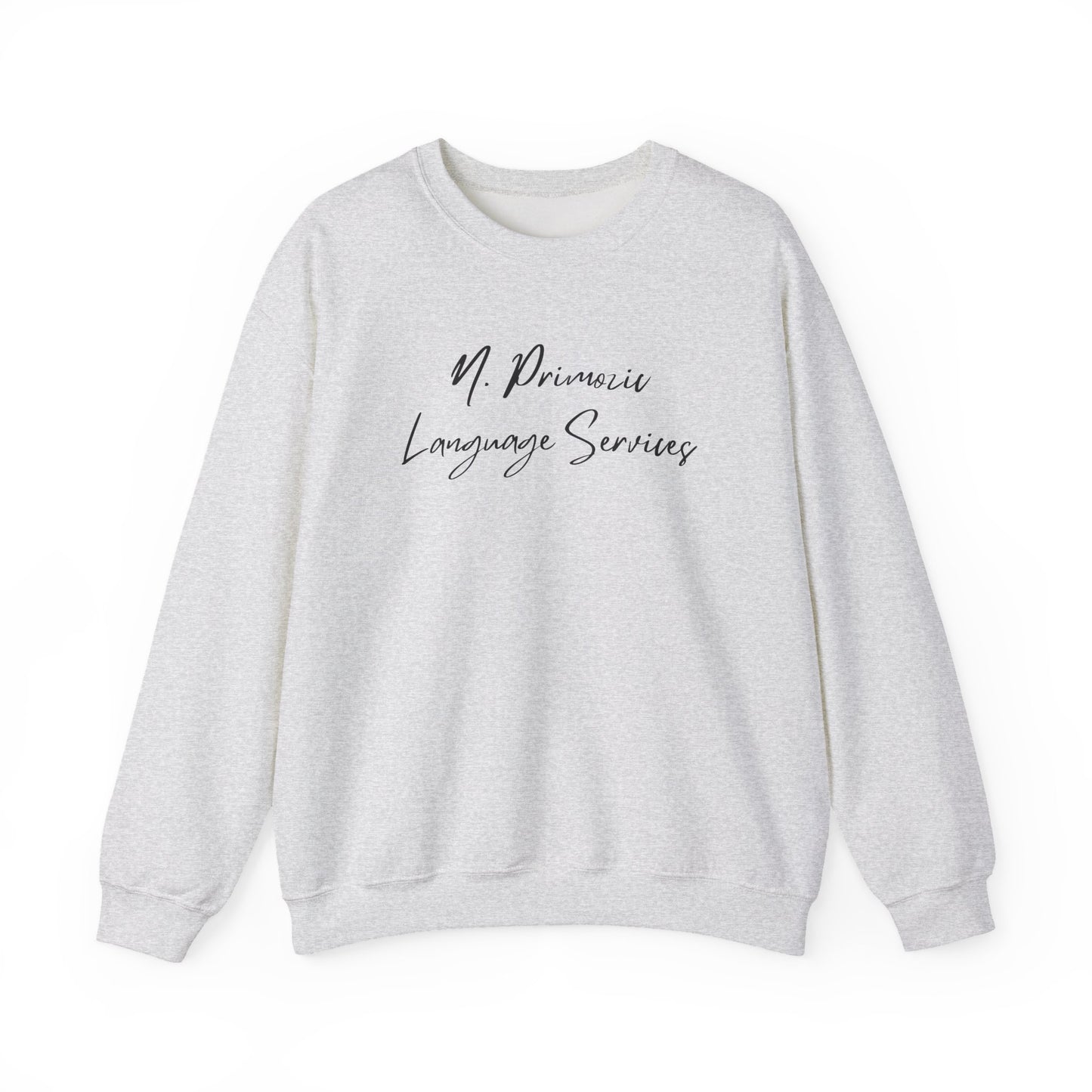 N. Primozic Language Services Sweatshirt Black Font