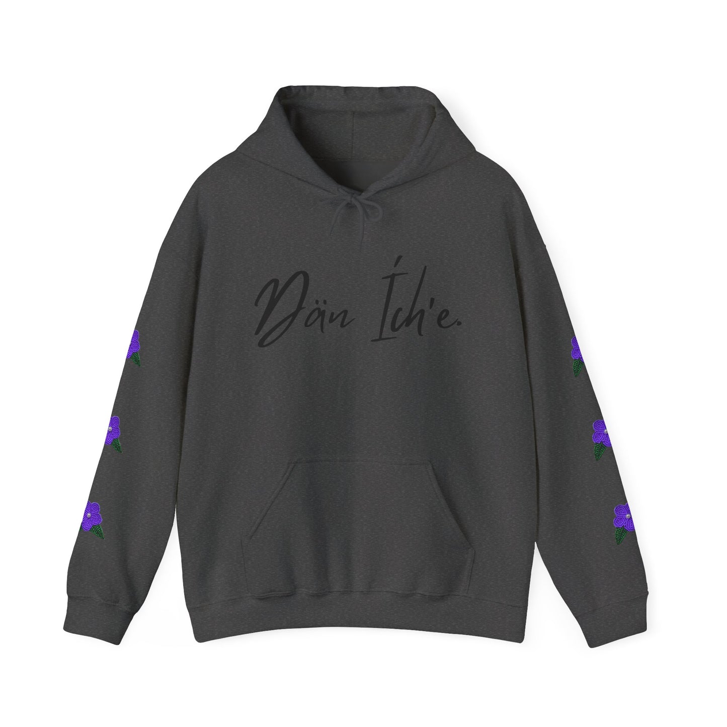 "I am Dän" Hoodie Purple Flower