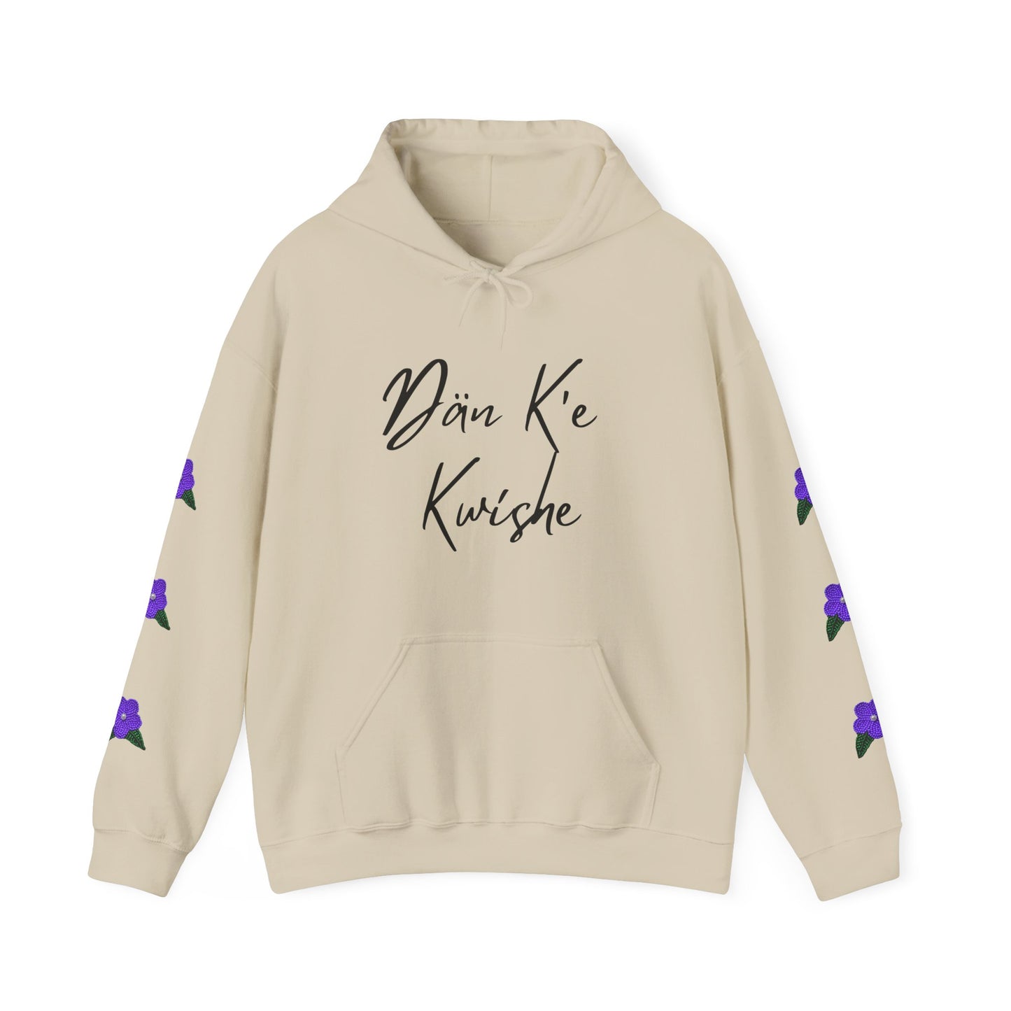 "I Speak Southern Tutchone" Purple Flower Hoodie
