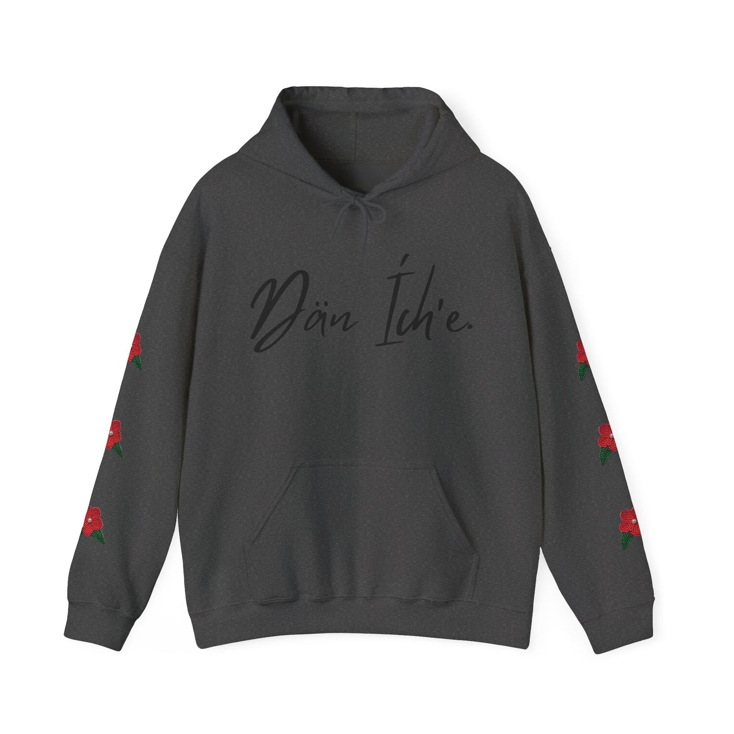 "I am Dän" Red Flower Hoodie
