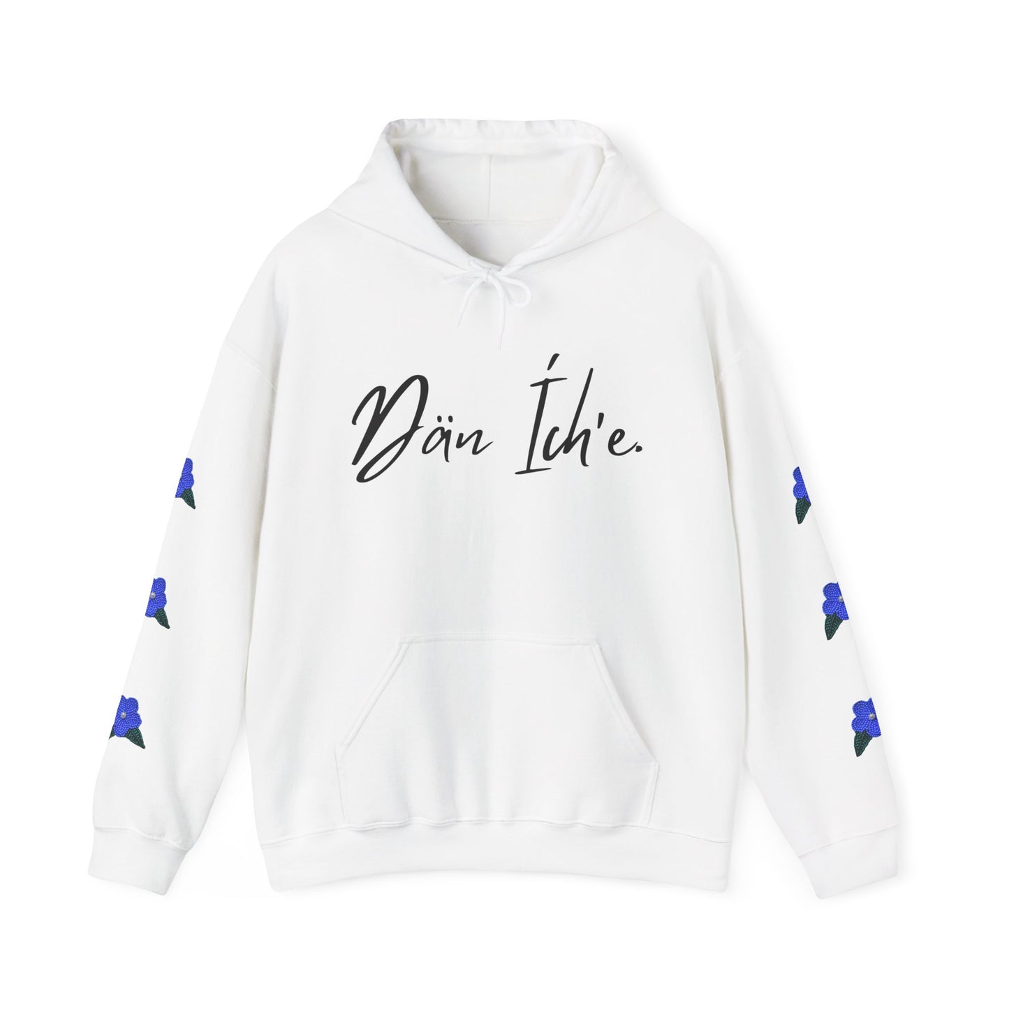 "I am Dän" Blue Flower Hoodie
