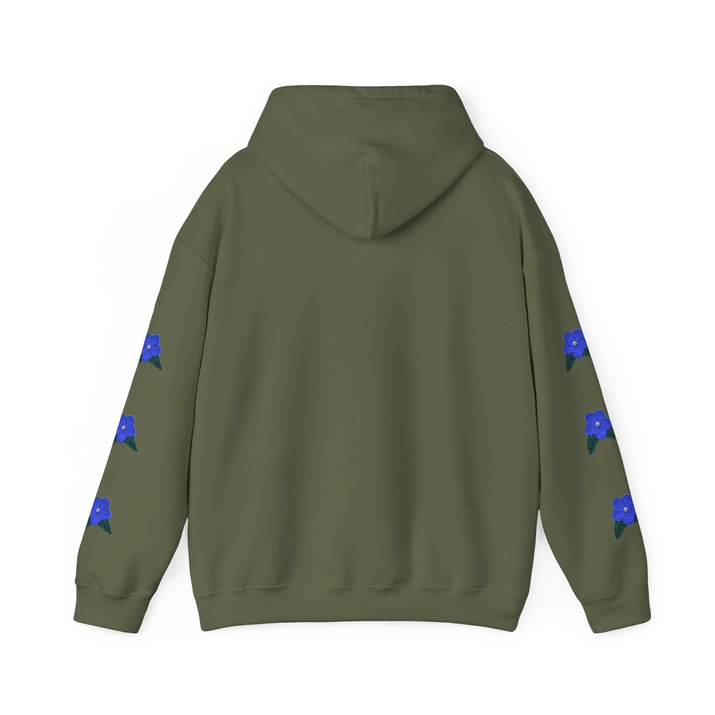 "I Speak Southern Tutchone" Blue Flower Hoodie