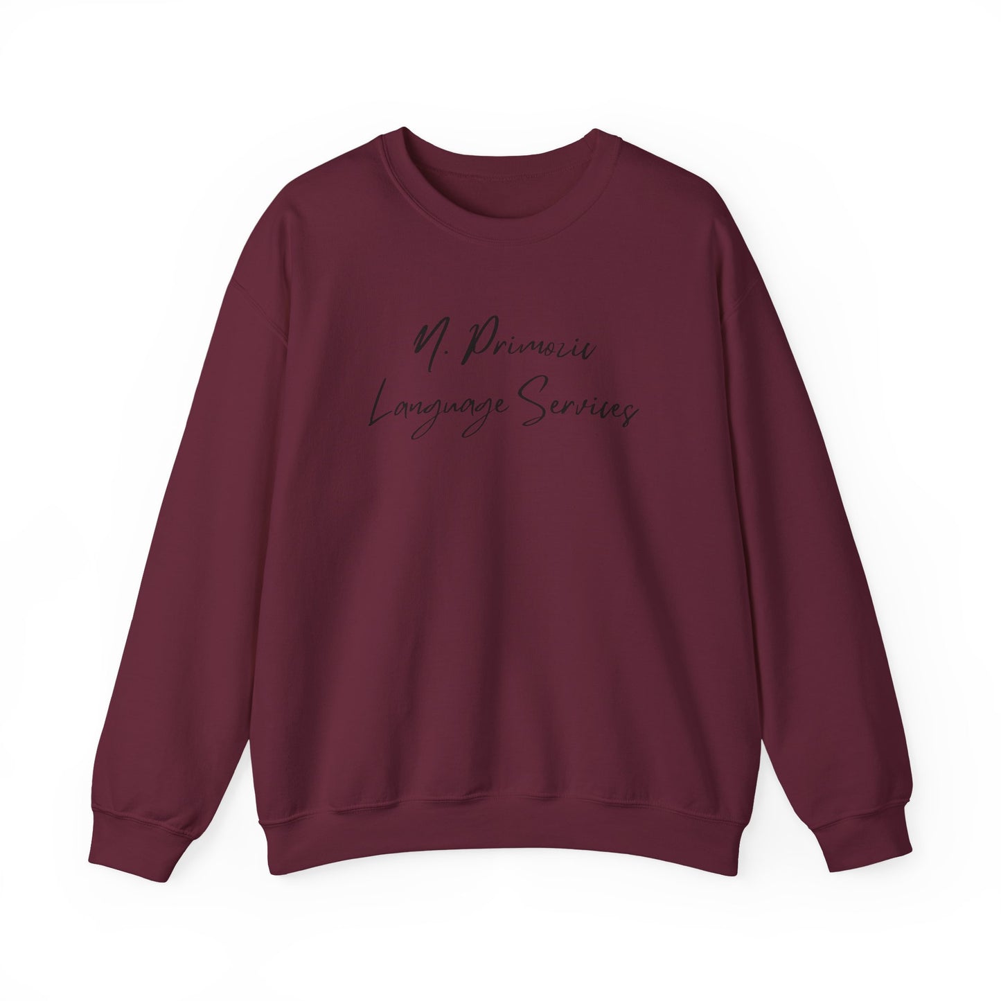 N. Primozic Language Services Sweatshirt Black Font