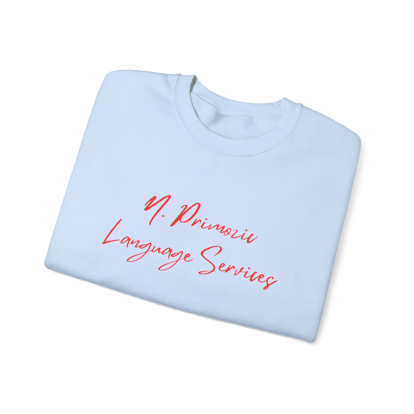 N. Primozic Language Services Sweatshirt Red Font