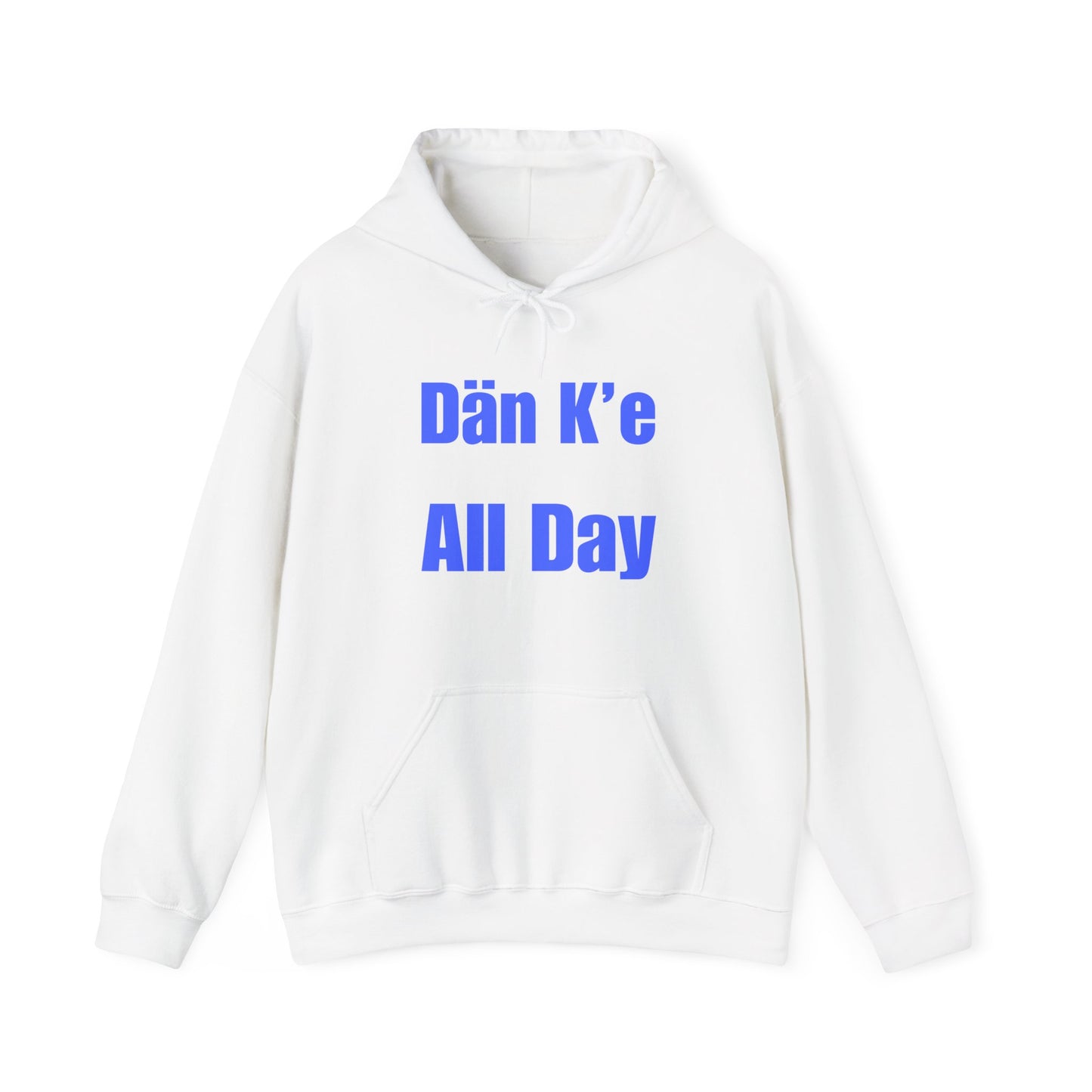 Dän K’e All Day Bold Hoodie Blue font