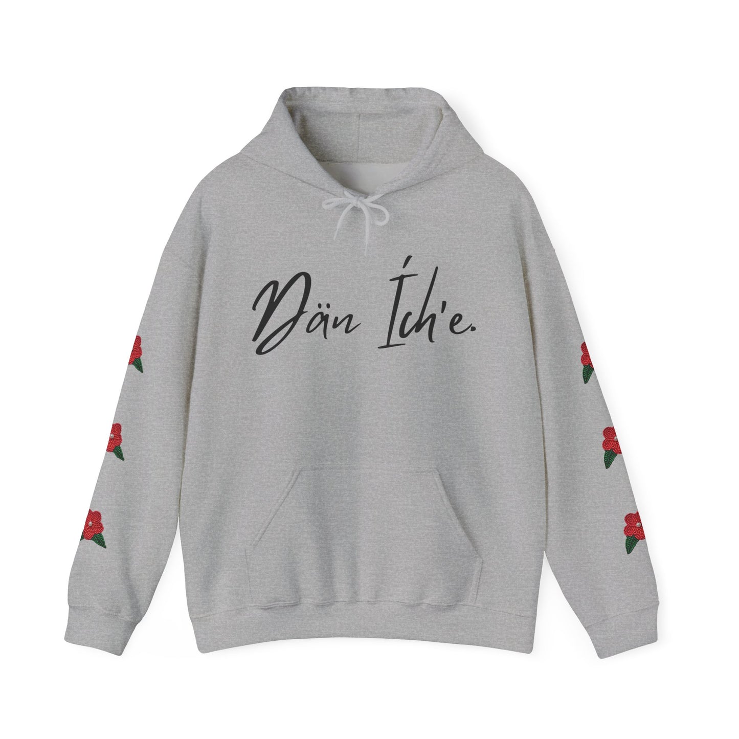 "I am Dän" Red Flower Hoodie