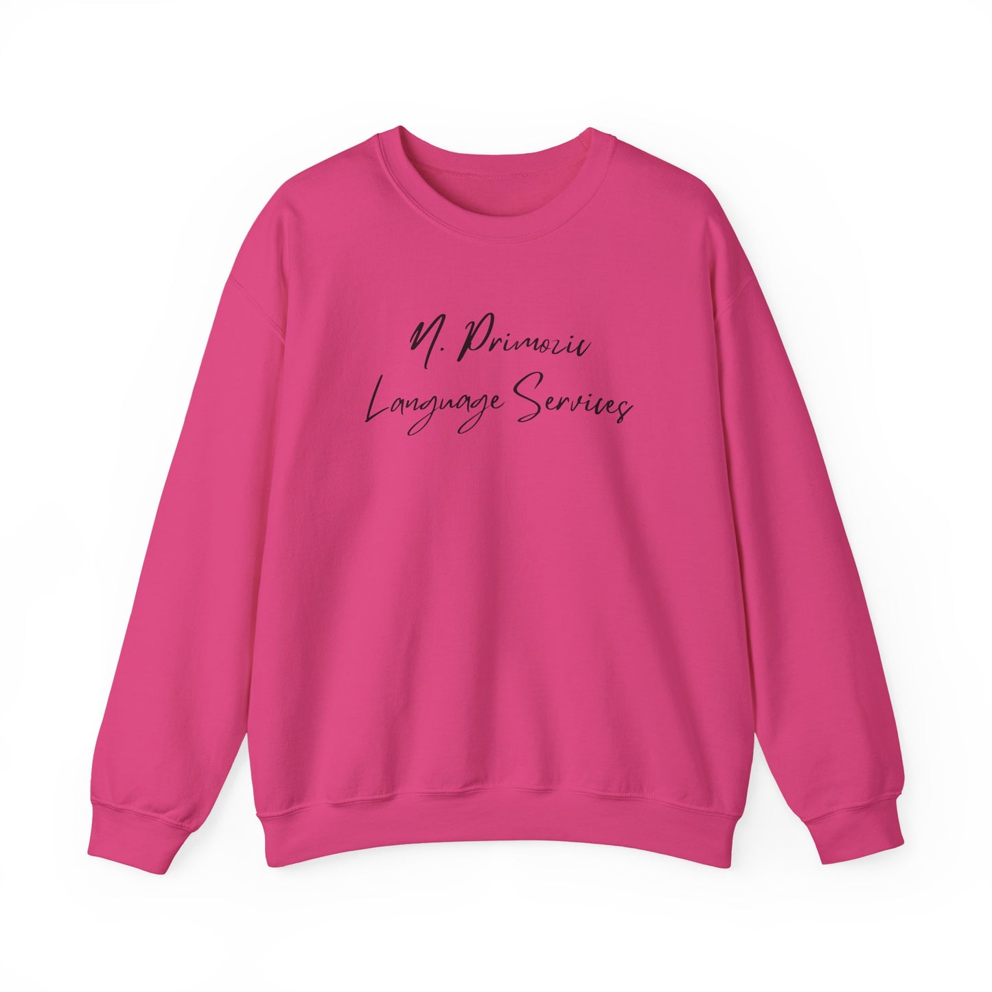 N. Primozic Language Services Sweatshirt Black Font