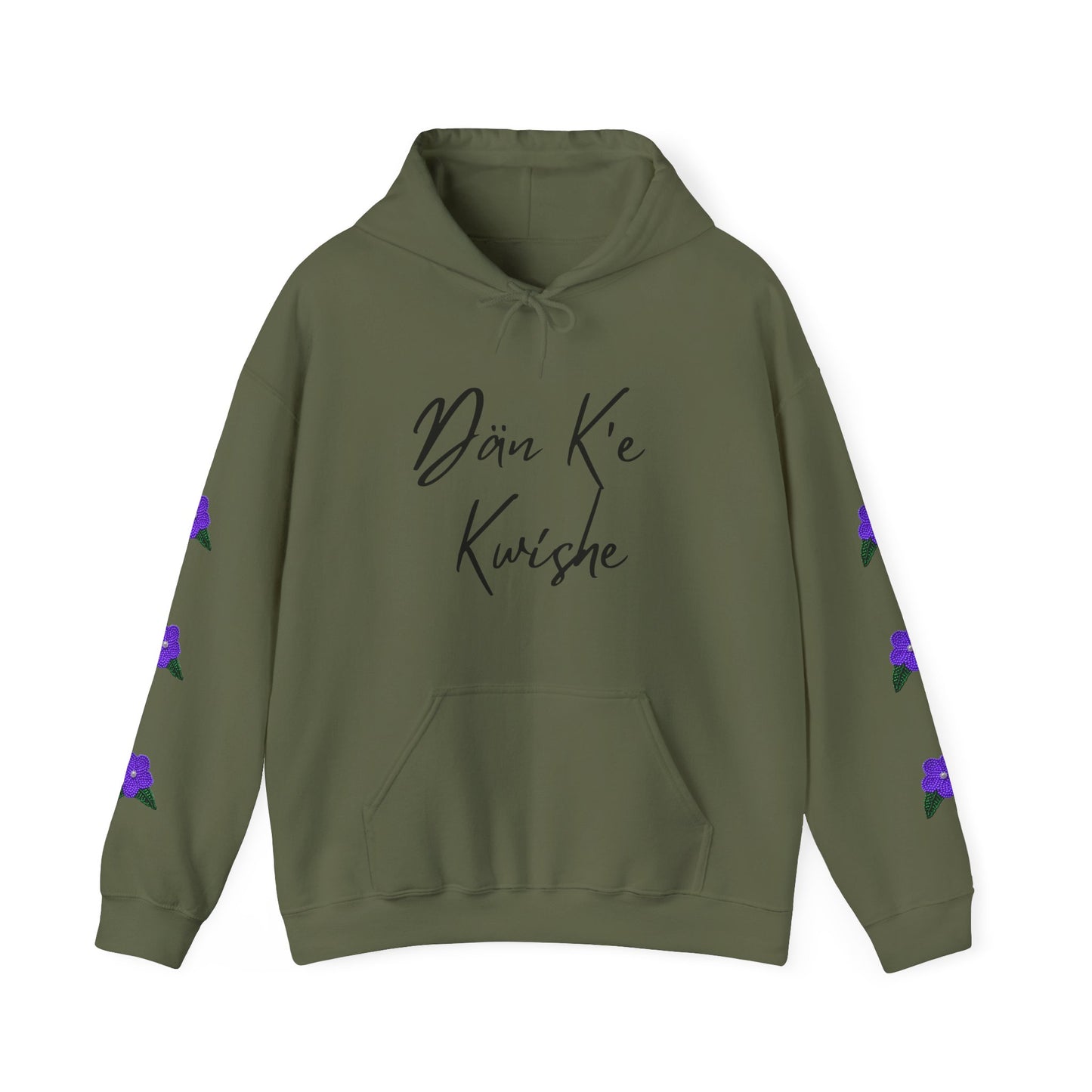 "I Speak Southern Tutchone" Purple Flower Hoodie