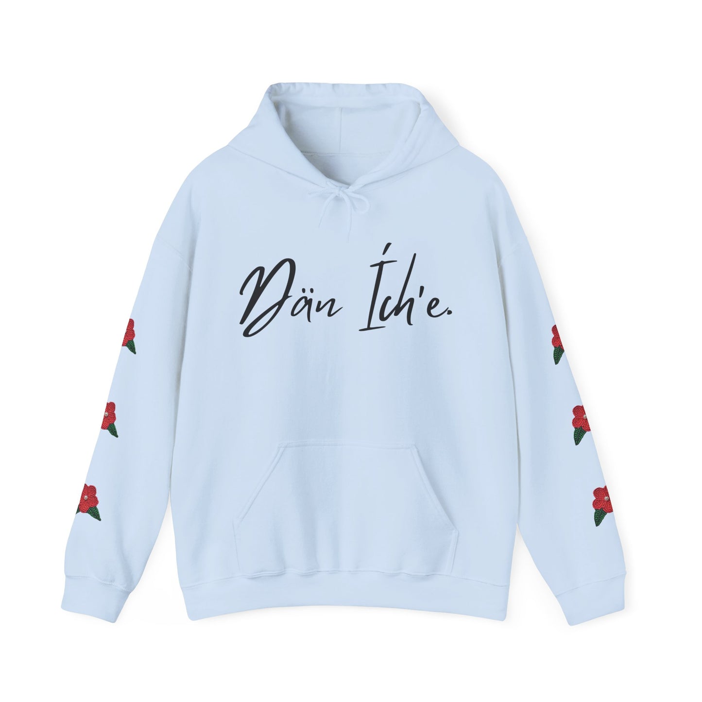 "I am Dän" Red Flower Hoodie