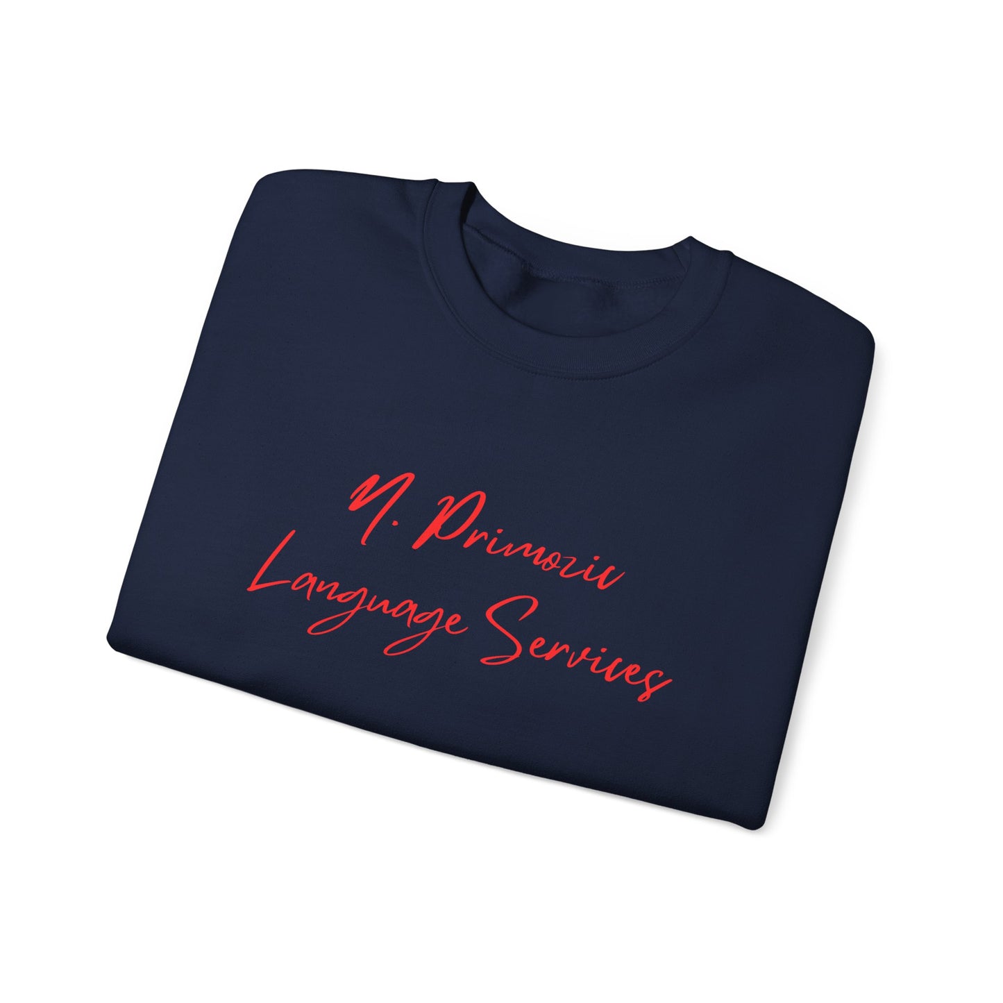 N. Primozic Language Services Sweatshirt Red Font