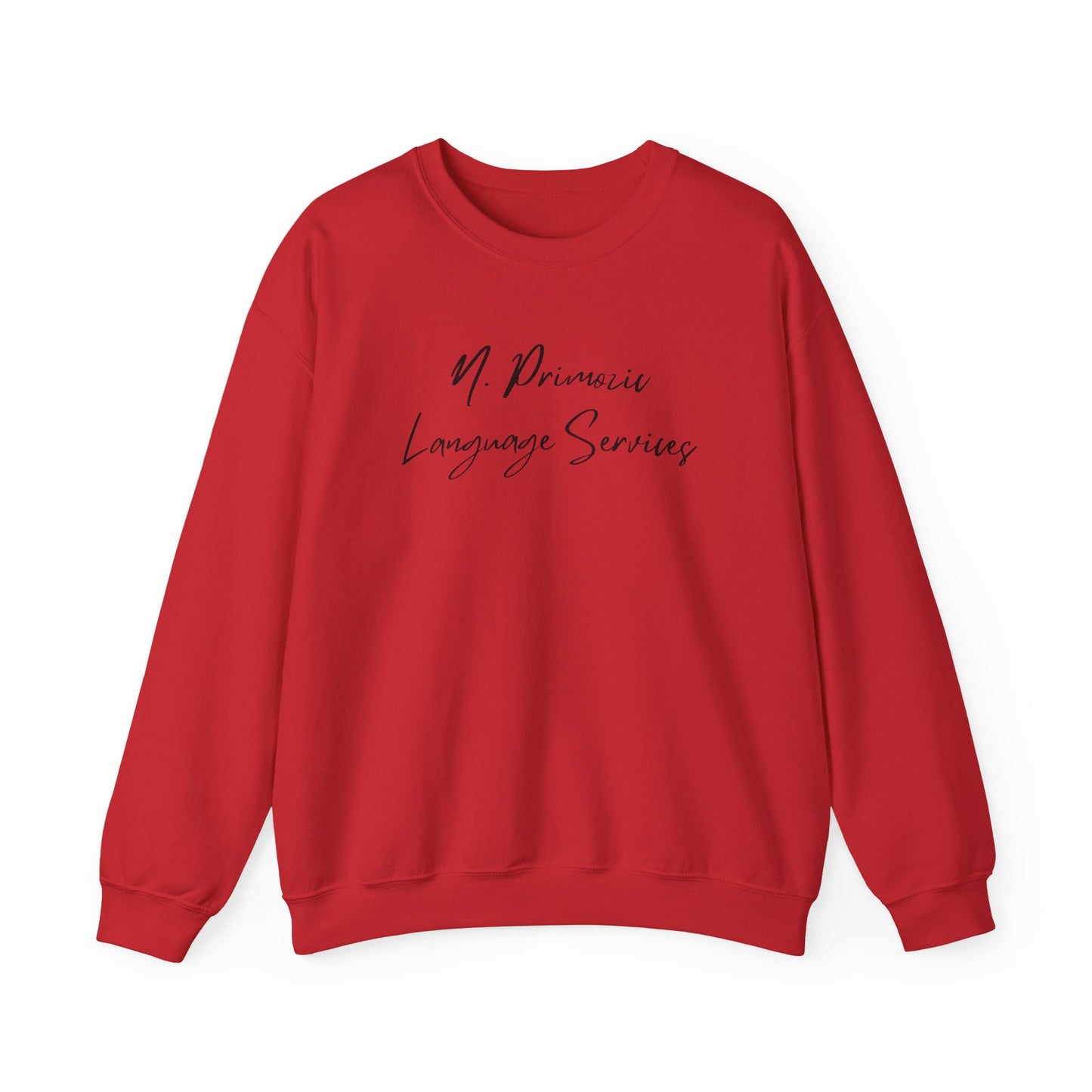 N. Primozic Language Services Sweatshirt Black Font