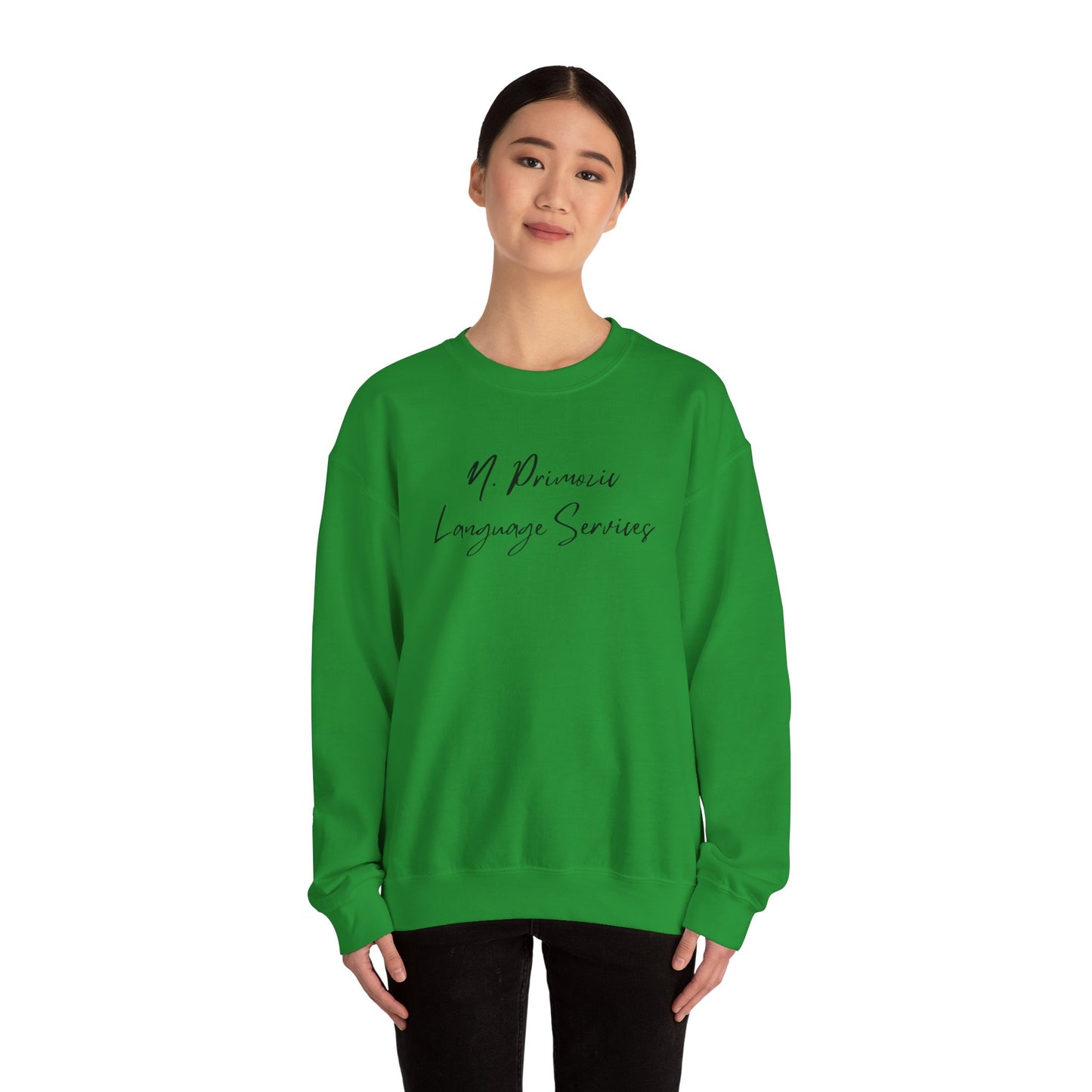 N. Primozic Language Services Sweatshirt Black Font