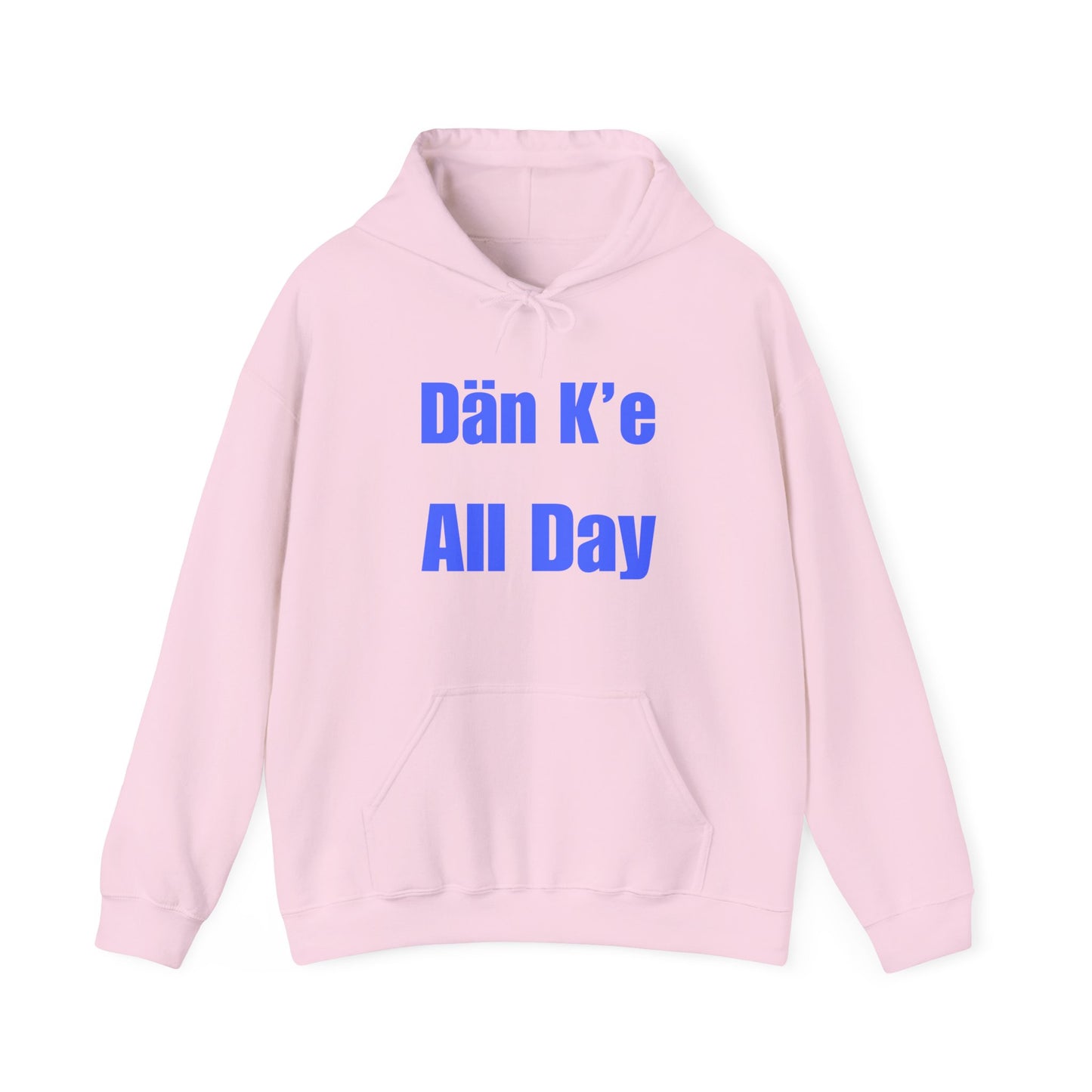 Dän K’e All Day Bold Hoodie Blue font