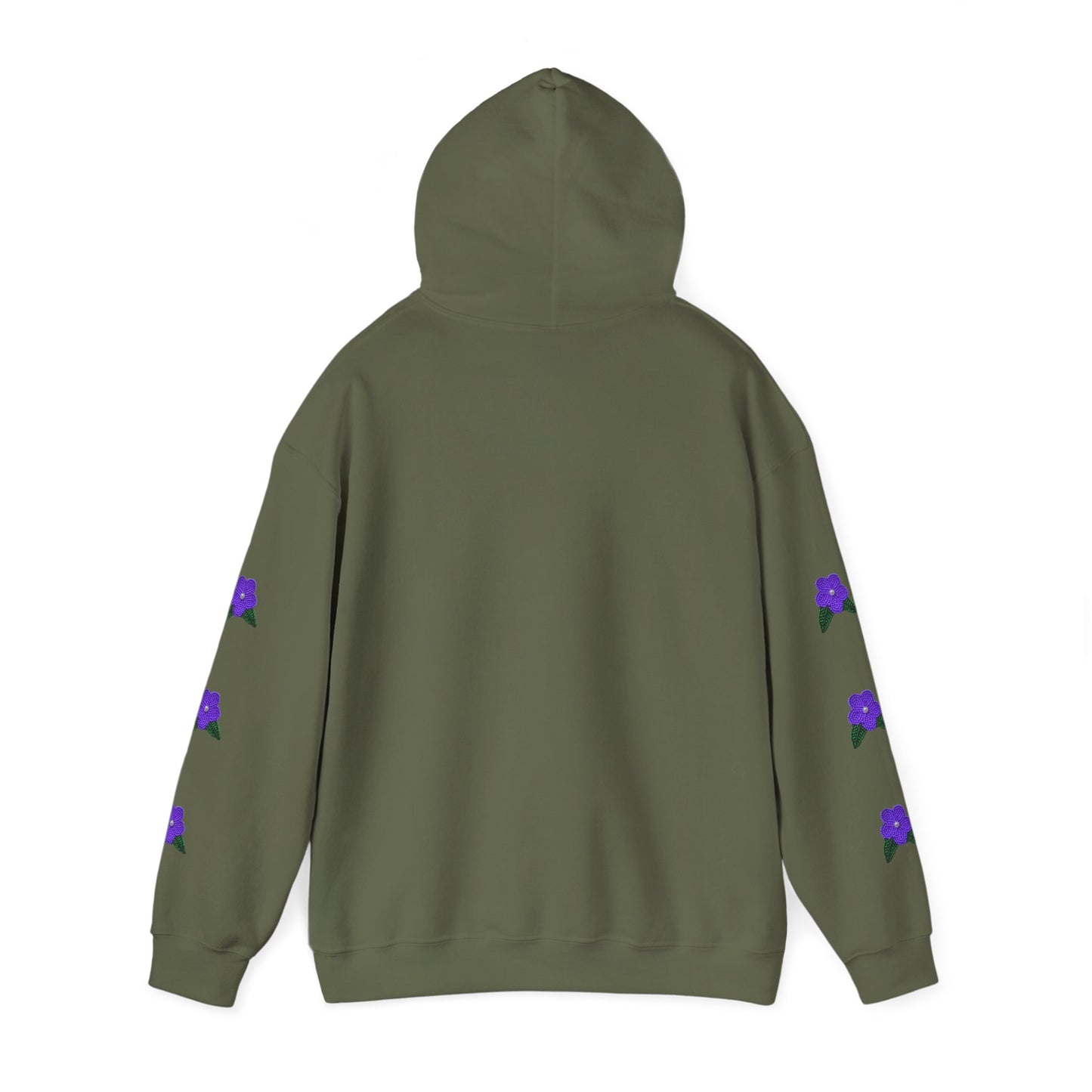 "I am Dän" Hoodie Purple Flower
