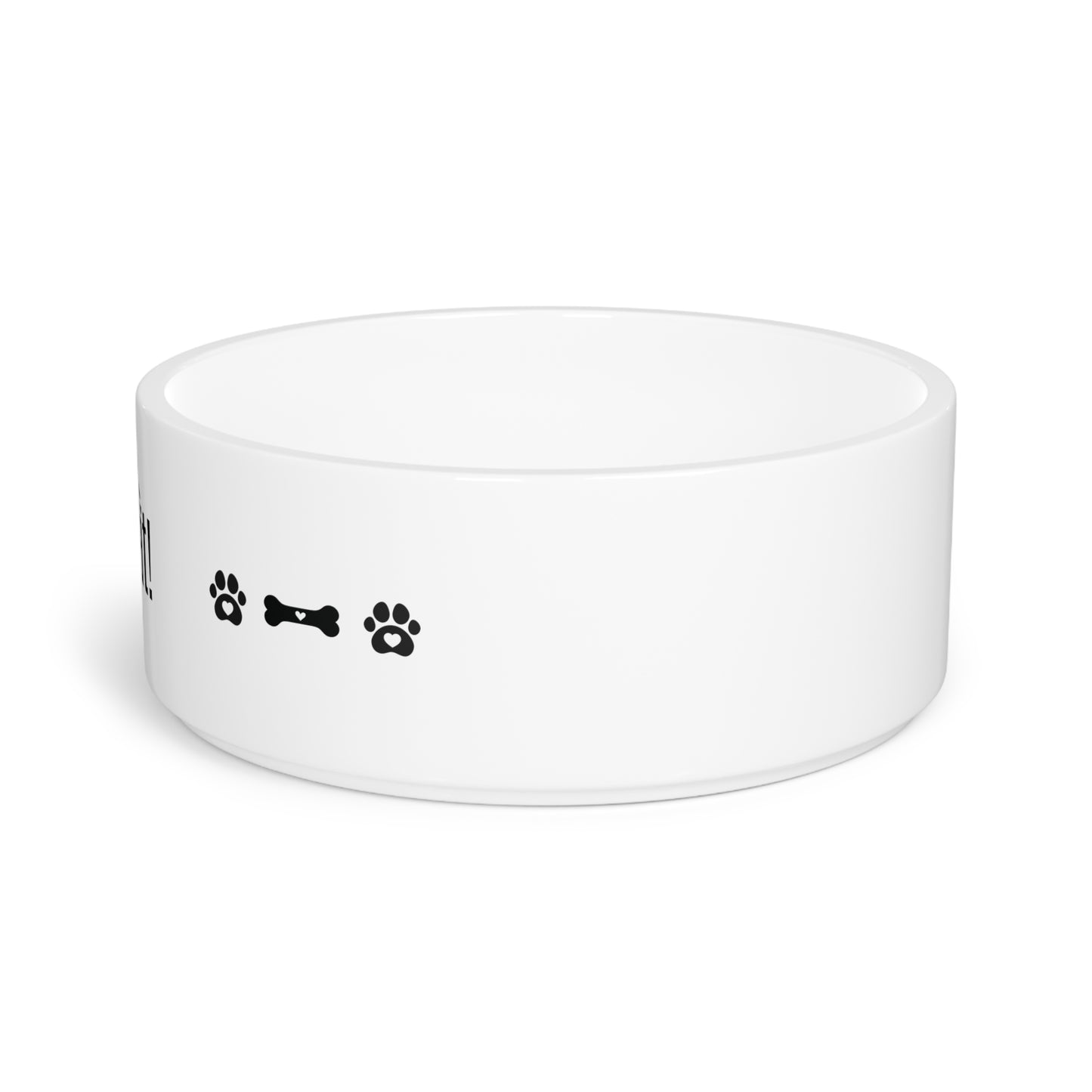 "I’m Hungry!" Dog Bowl White