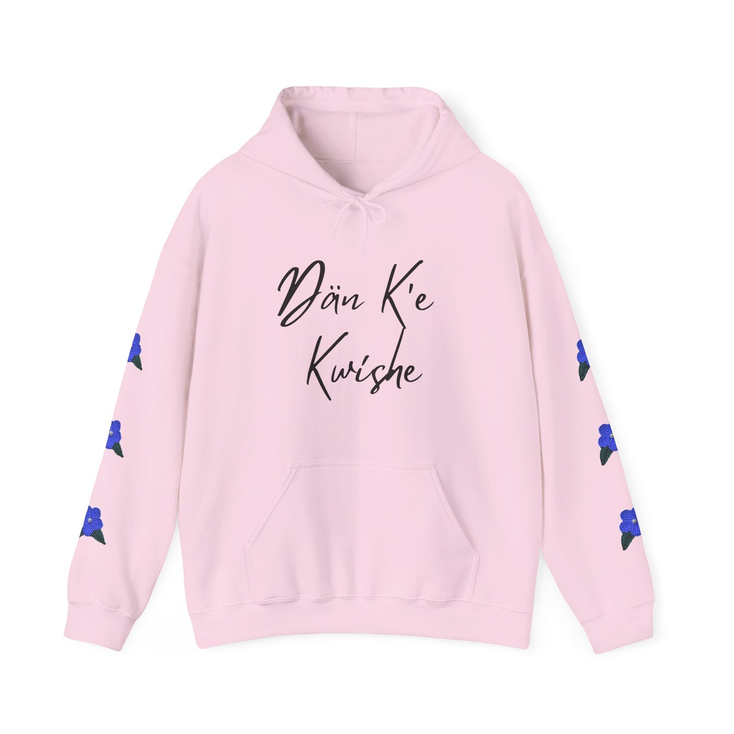 "I Speak Southern Tutchone" Blue Flower Hoodie