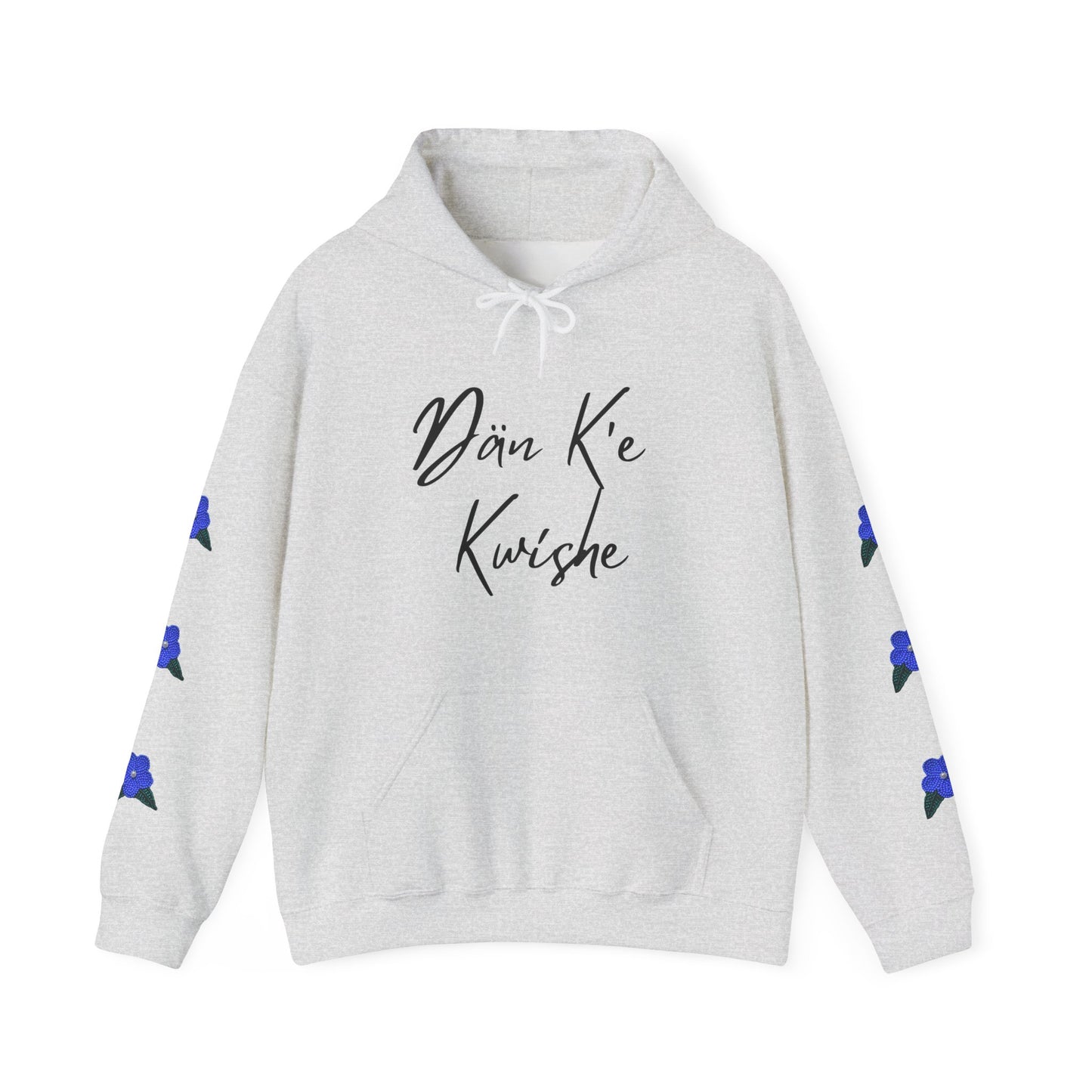 "I Speak Southern Tutchone" Blue Flower Hoodie