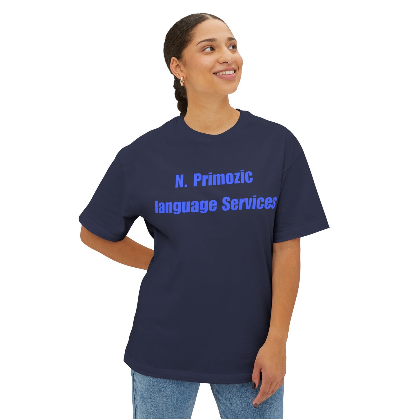 Bold NPLS Tee Blue Font