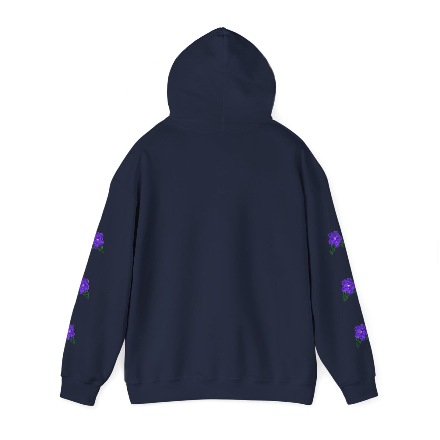 "I am Dän" Hoodie Purple Flower