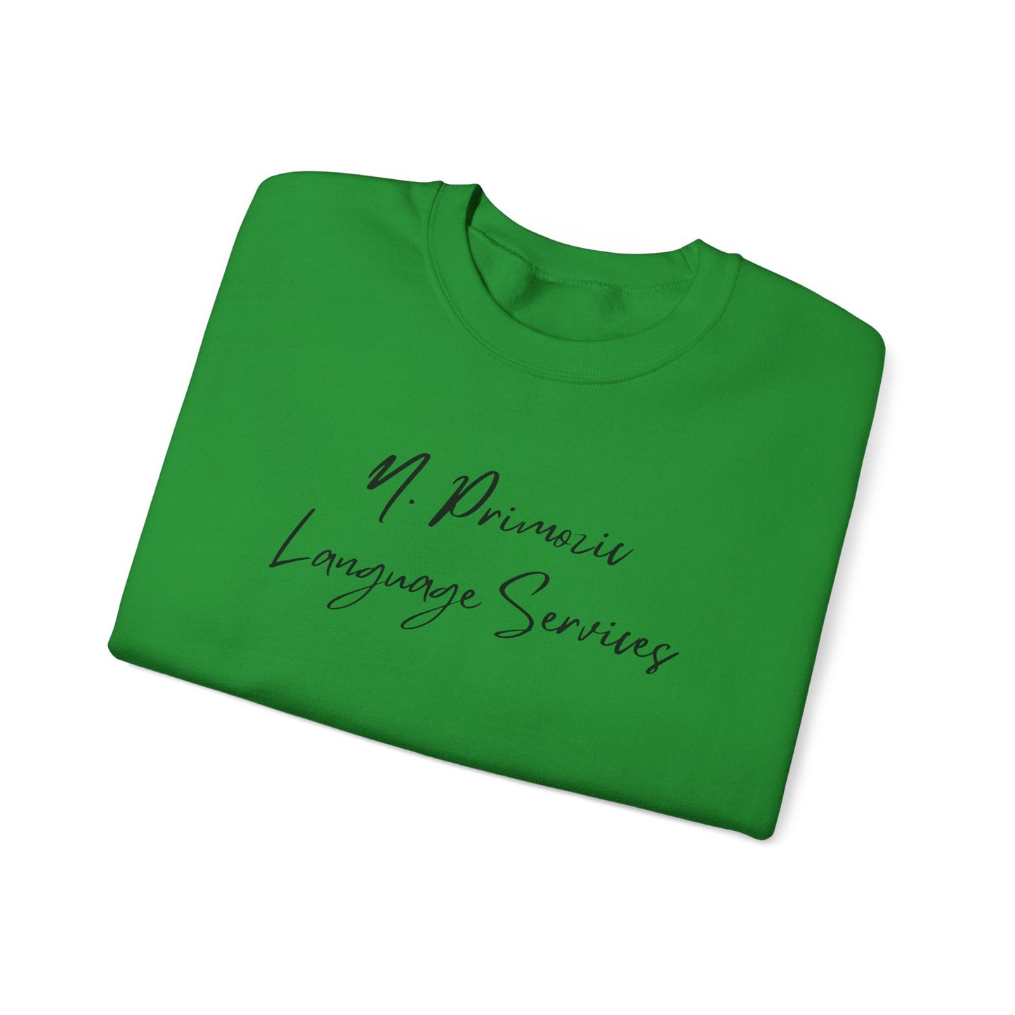 N. Primozic Language Services Sweatshirt Black Font