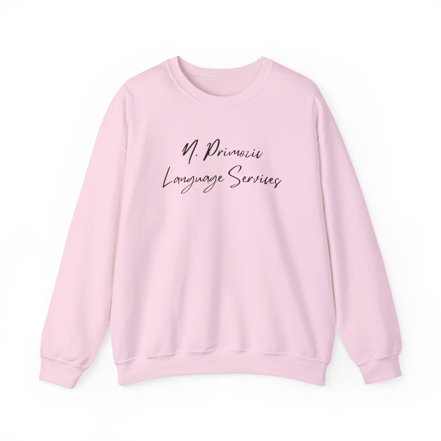 N. Primozic Language Services Sweatshirt Black Font