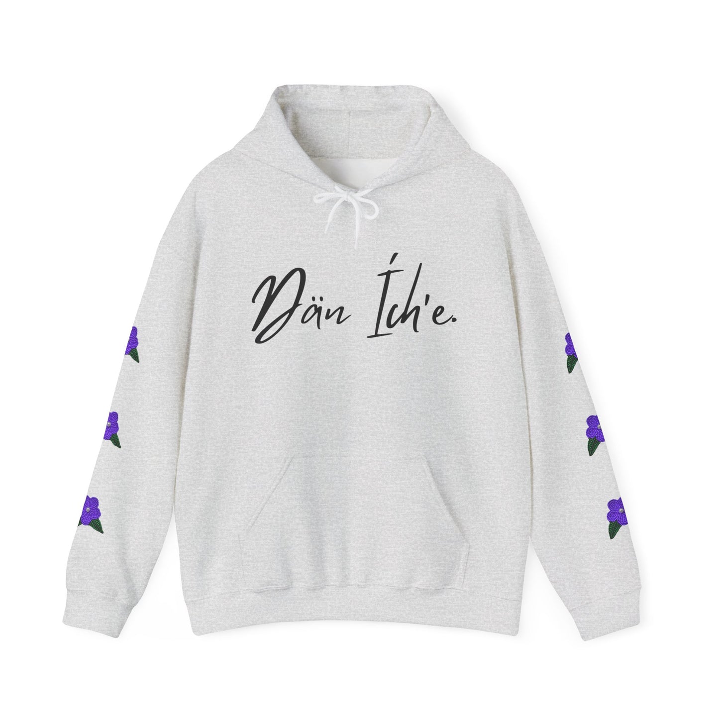 "I am Dän" Hoodie Purple Flower