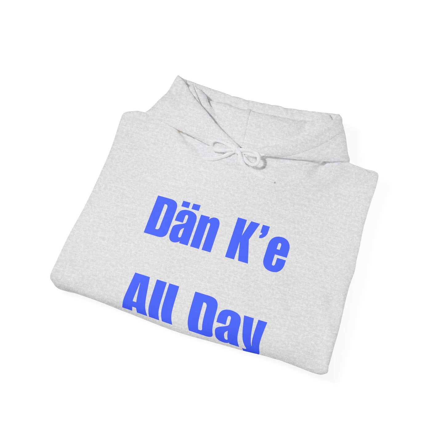 Dän K’e All Day Bold Hoodie Blue font