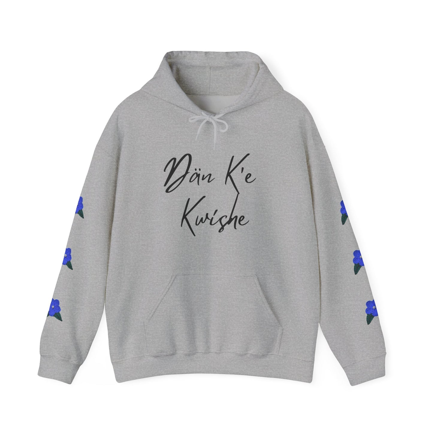 "I Speak Southern Tutchone" Blue Flower Hoodie