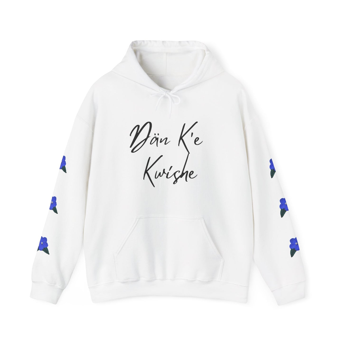 "I Speak Southern Tutchone" Blue Flower Hoodie