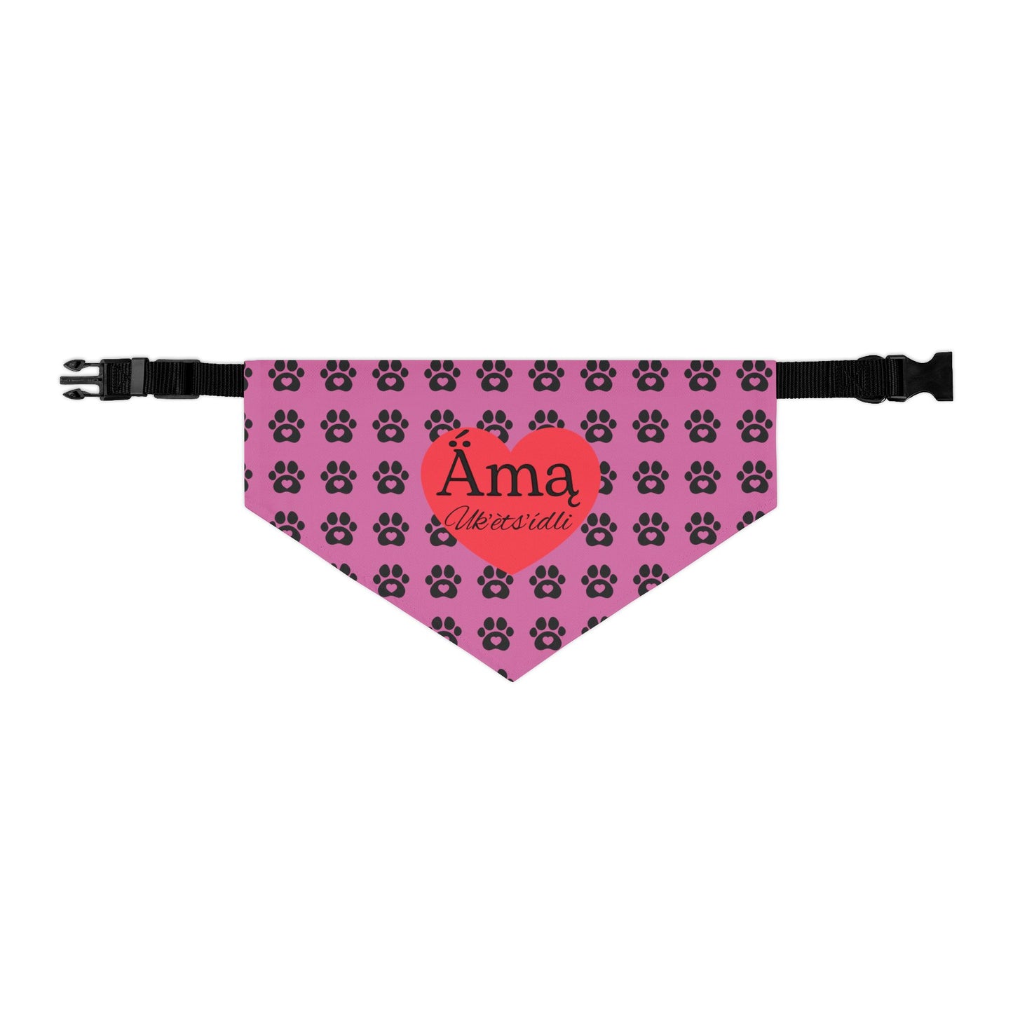 "I Love My Mom" Dog Bandana Pink