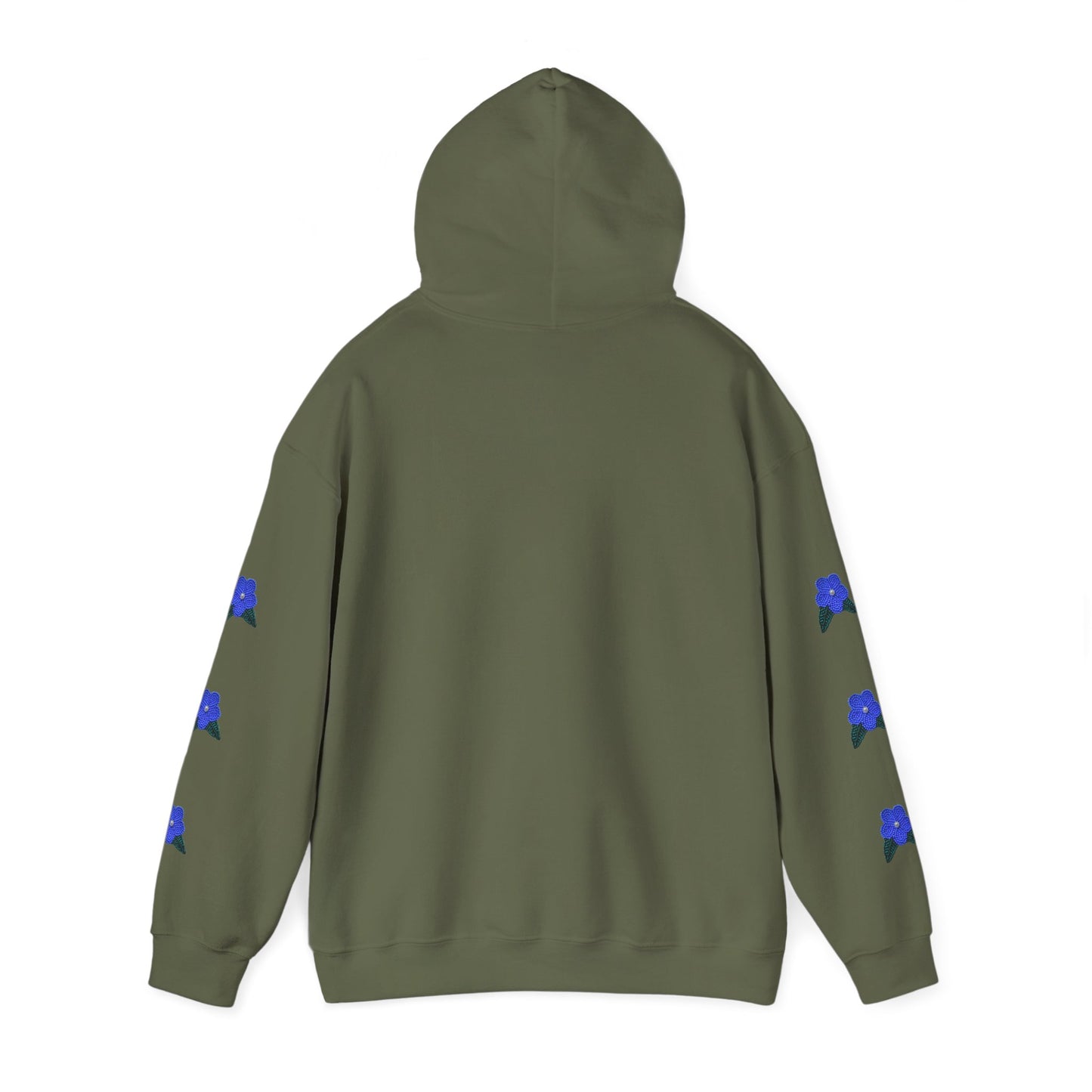 "I Speak Southern Tutchone" Blue Flower Hoodie