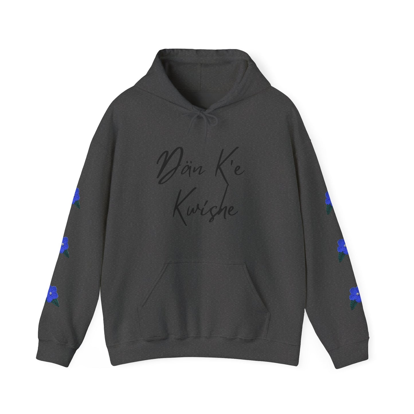 "I Speak Southern Tutchone" Blue Flower Hoodie