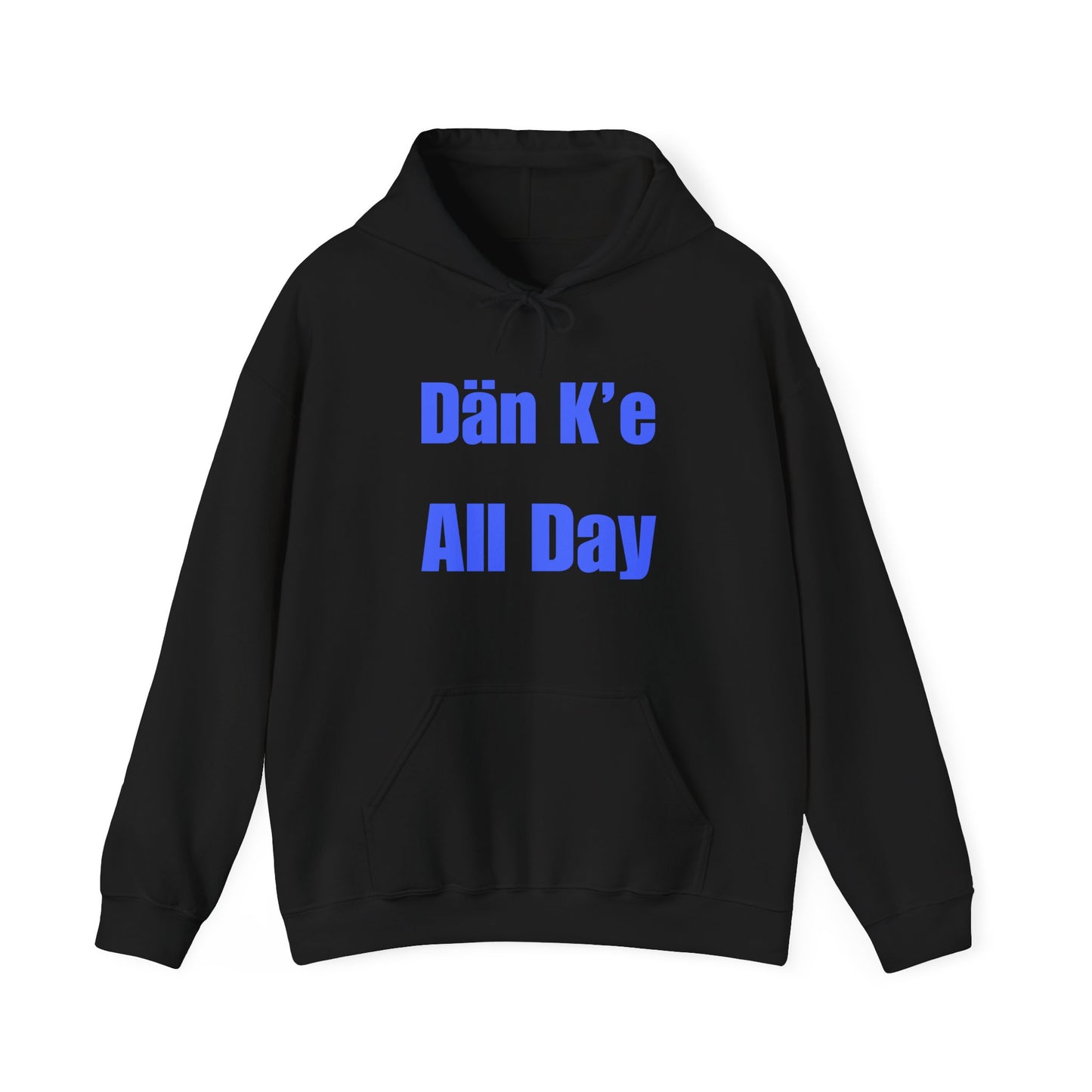 Dän K’e All Day Bold Hoodie Blue font