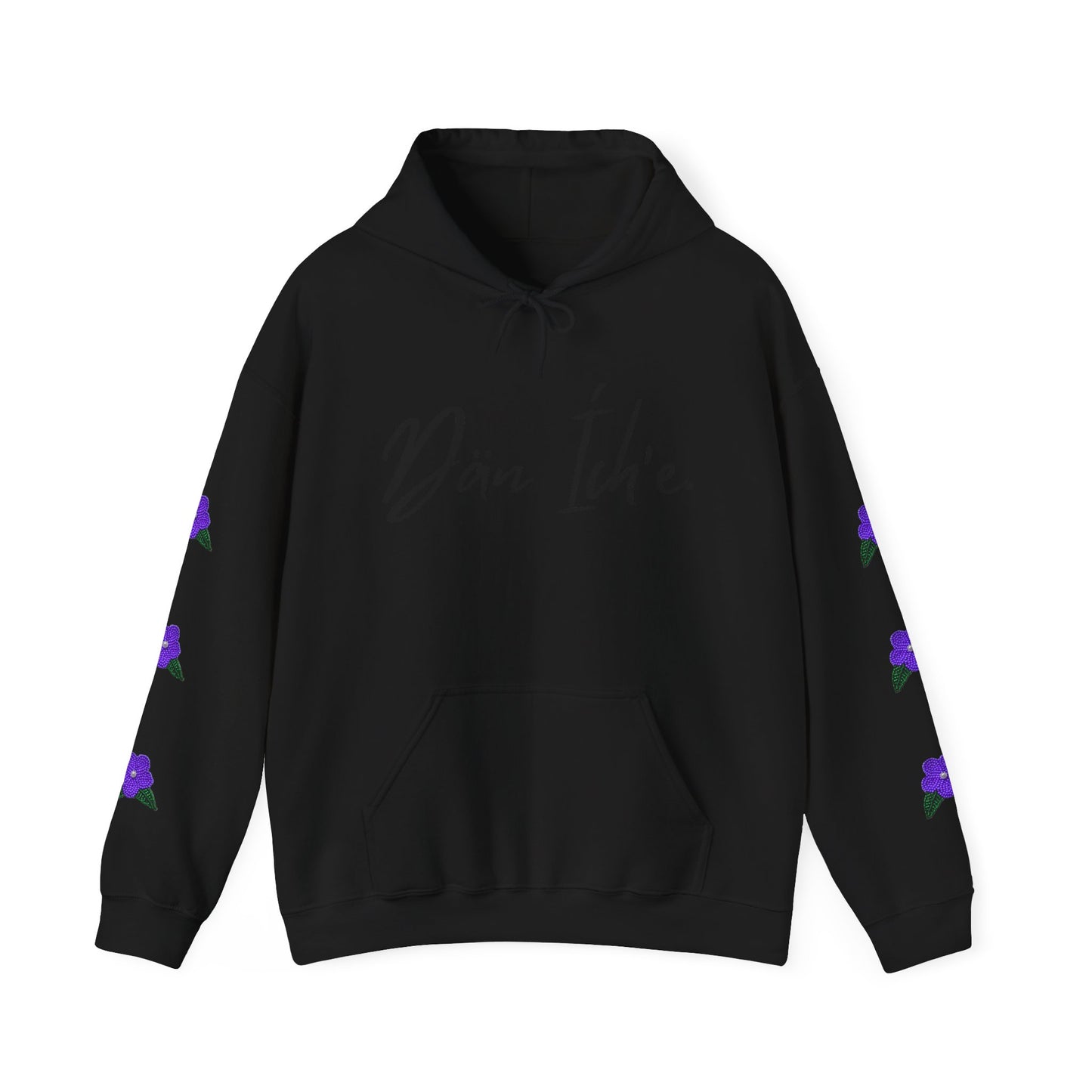 "I am Dän" Hoodie Purple Flower