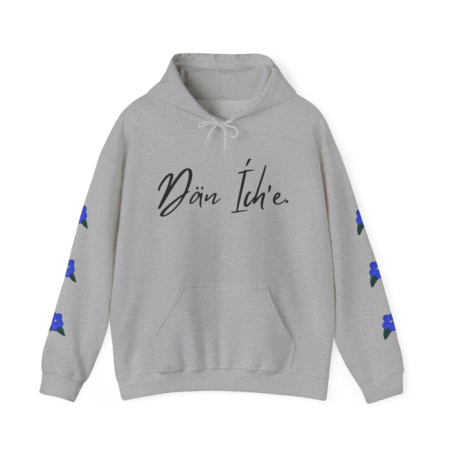 "I am Dän" Blue Flower Hoodie