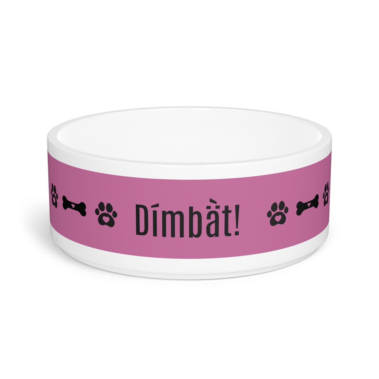 "I’m hungry!" Dog Bowl Pink