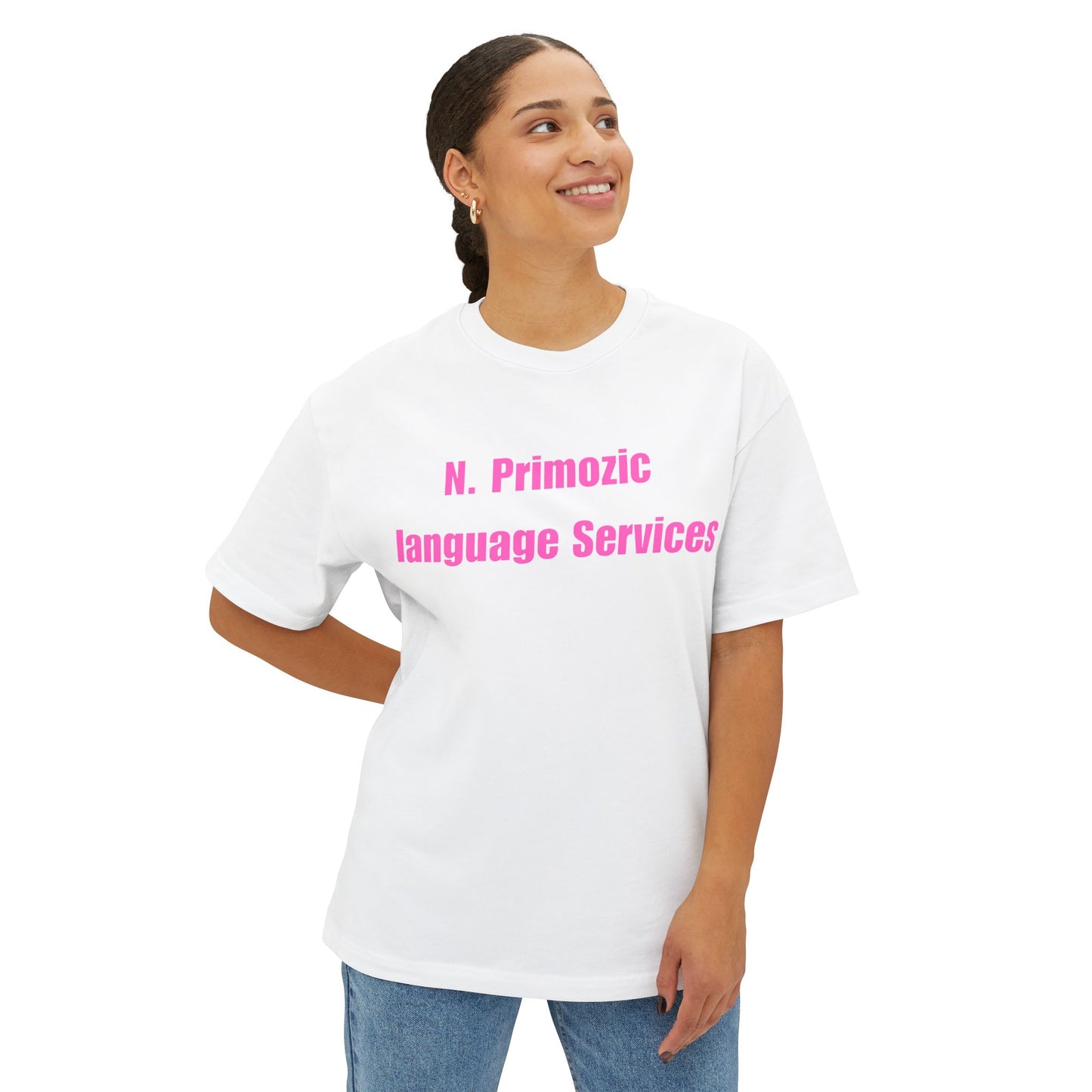 Bold NPLS Tee Pink Font