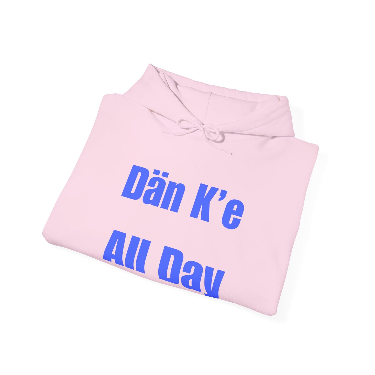 Dän K’e All Day Bold Hoodie Blue font