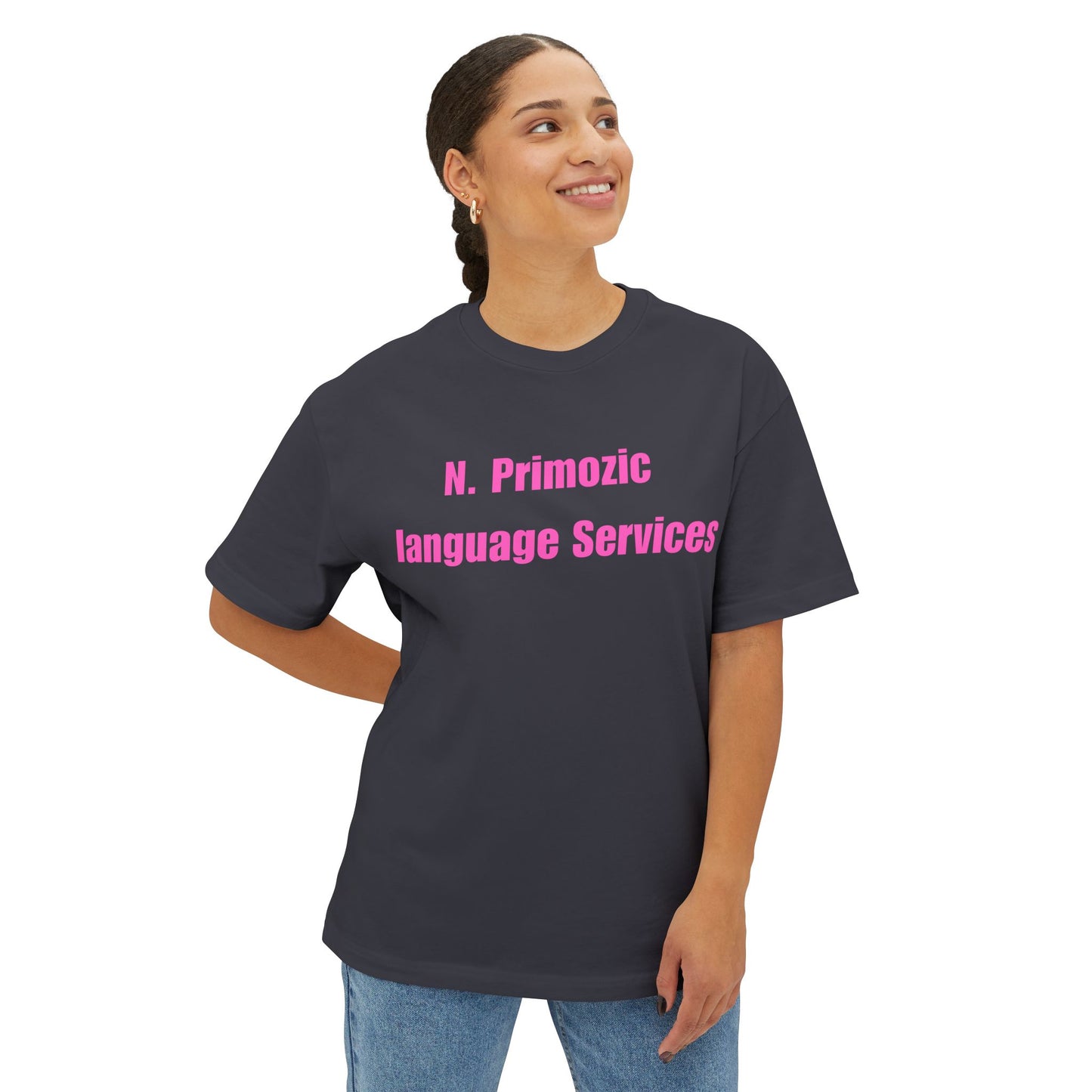 Bold NPLS Tee Pink Font