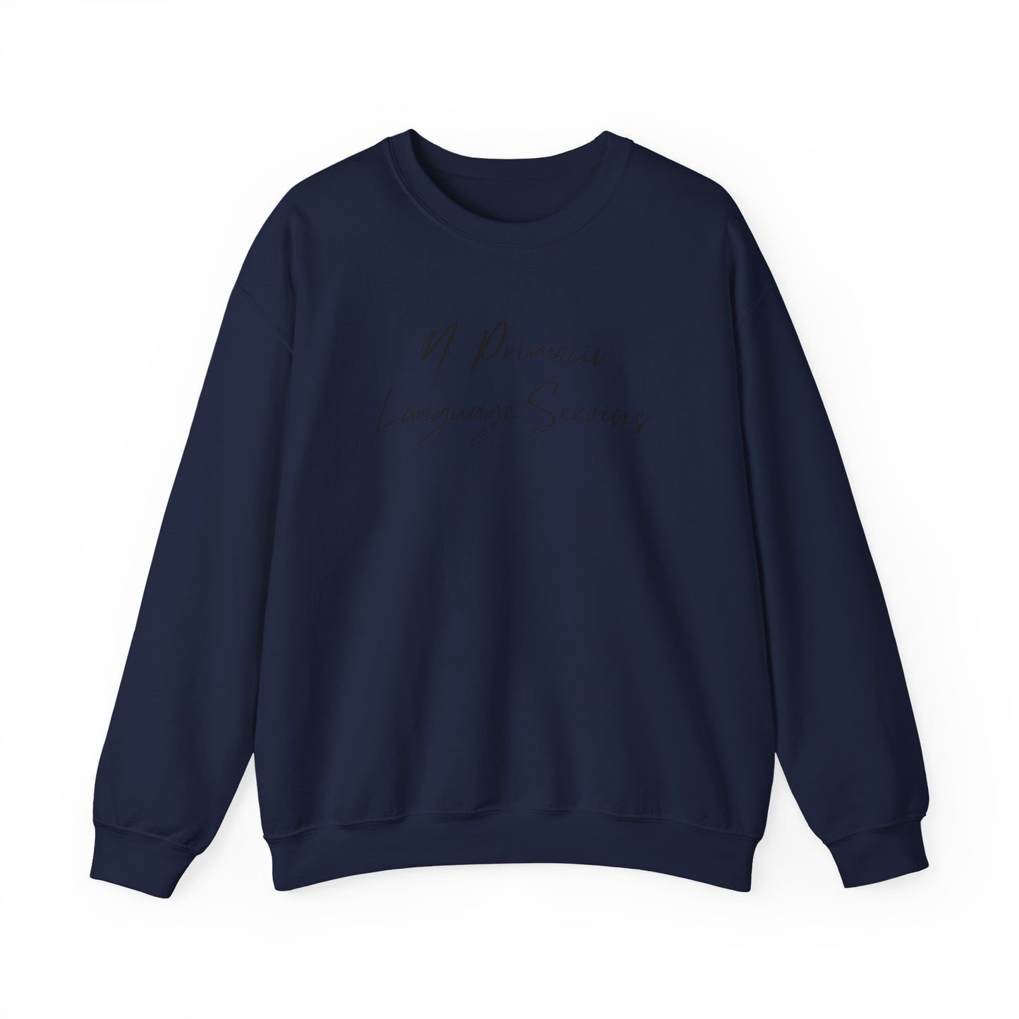 N. Primozic Language Services Sweatshirt Black Font