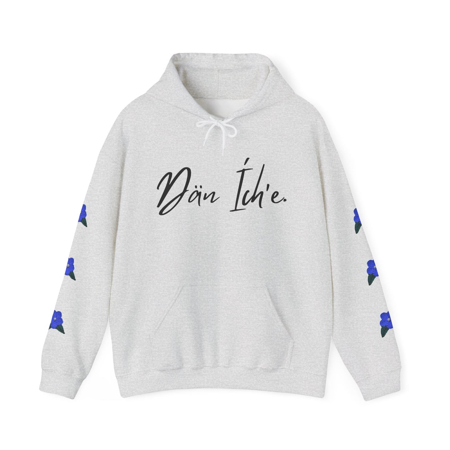 "I am Dän" Blue Flower Hoodie