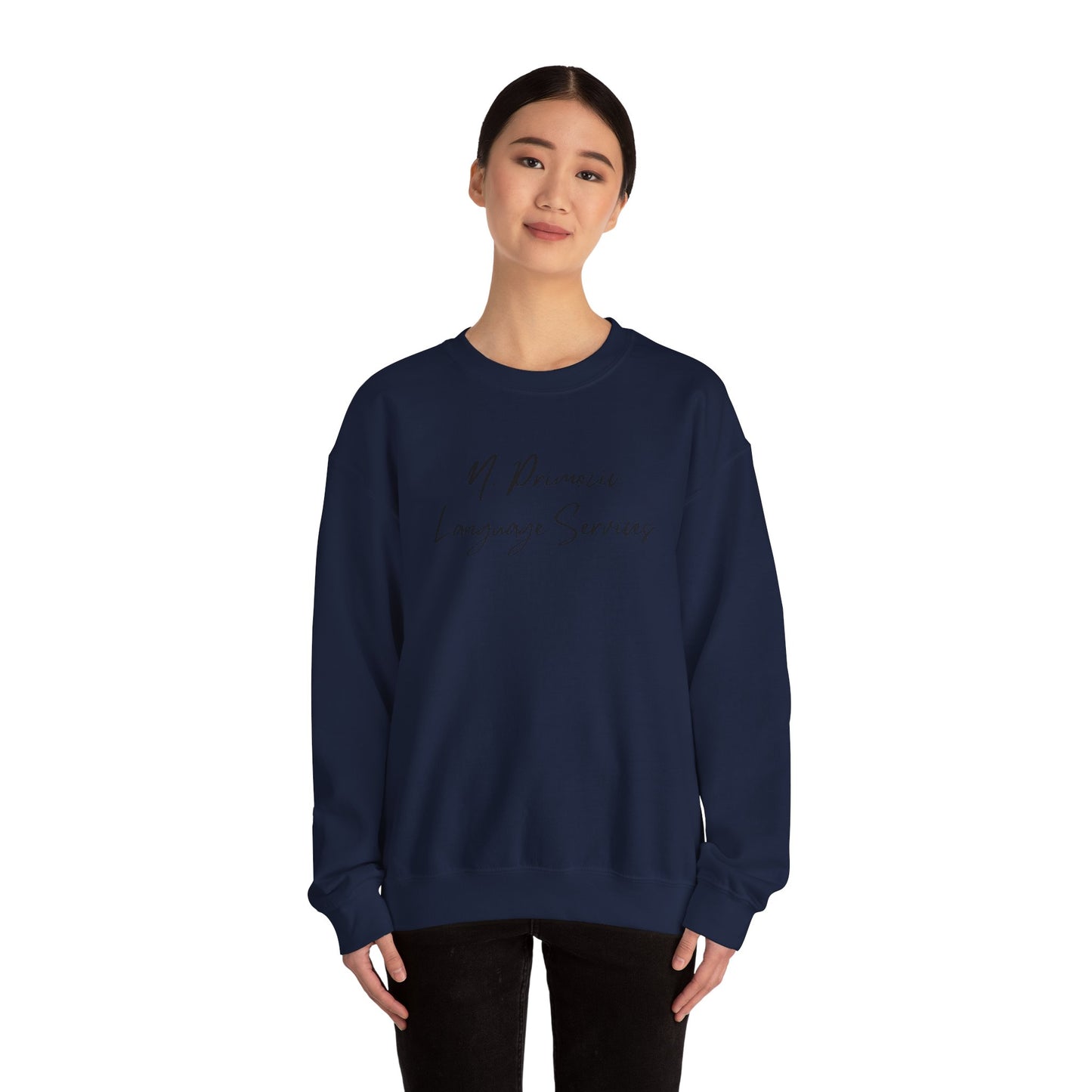 N. Primozic Language Services Sweatshirt Black Font